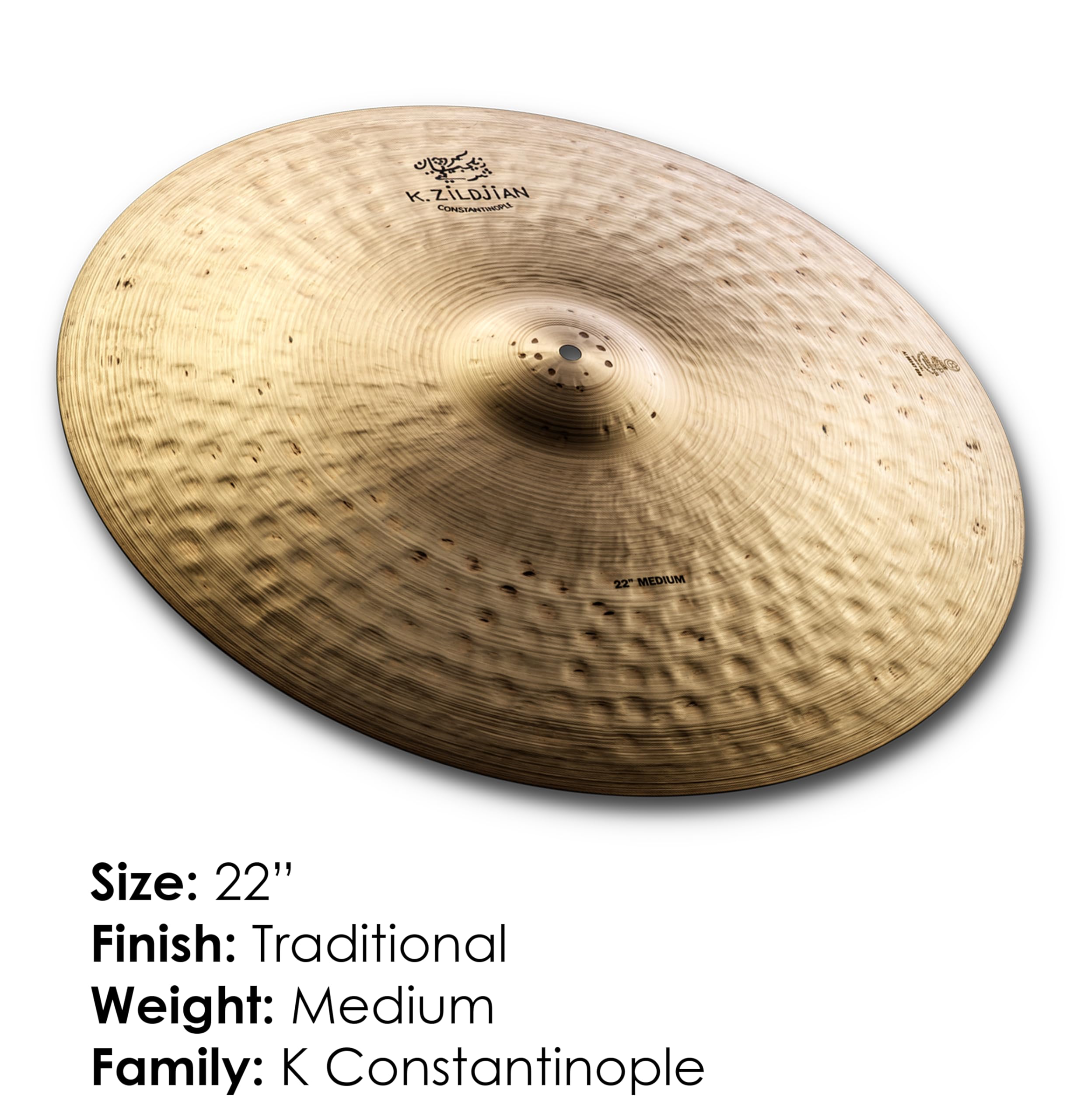 Zildjian K Constantinople Series - 22" Medium Ride Cymbal