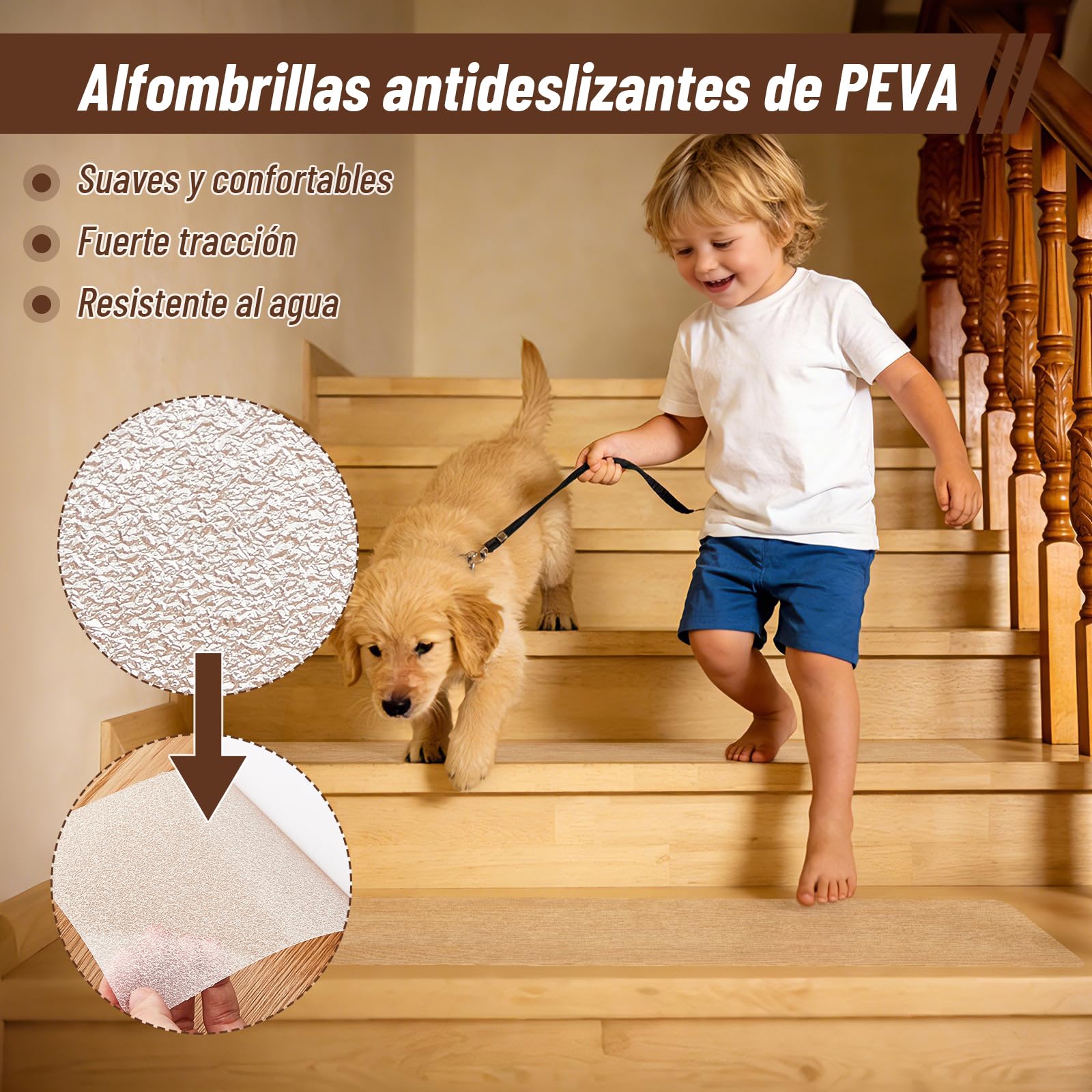 15 Piezas Antideslizante Escalera Transparente 80 x 15 cm, Autoadhesivos Alfombrilla Antideslizante Escalera, Suave y Cómoda, Apta para Suelos Lisos como Suelos de Madera, Baldosas, Cristal