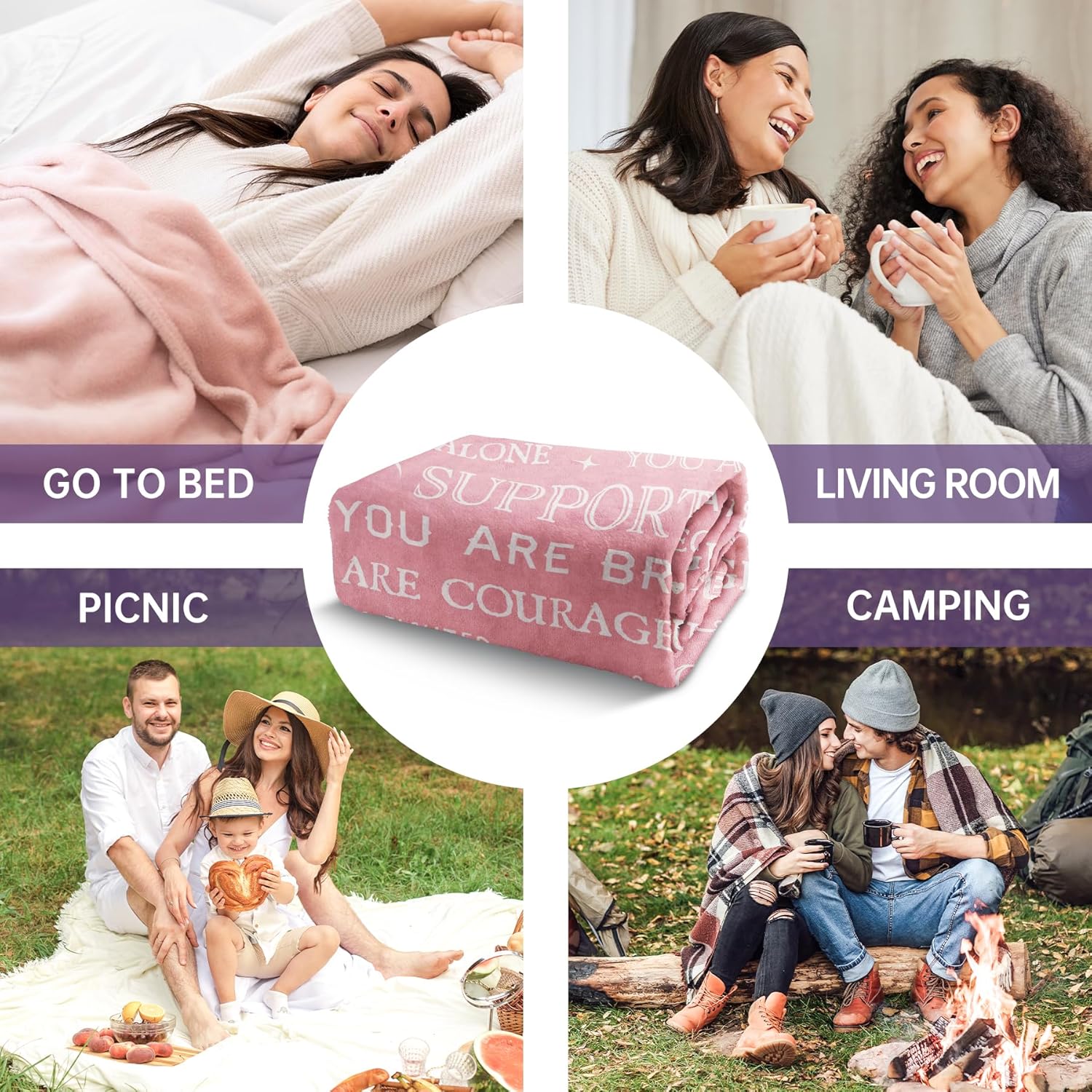 SteadStyle Get Well Soon Gifts for Women- Inspirational Gifts Blanket, Feel Better After Surgery Gifts for Sick Women, Thinking of You Gift for Her Friend Sister Coworker, 60'' x 50'' - Image 7