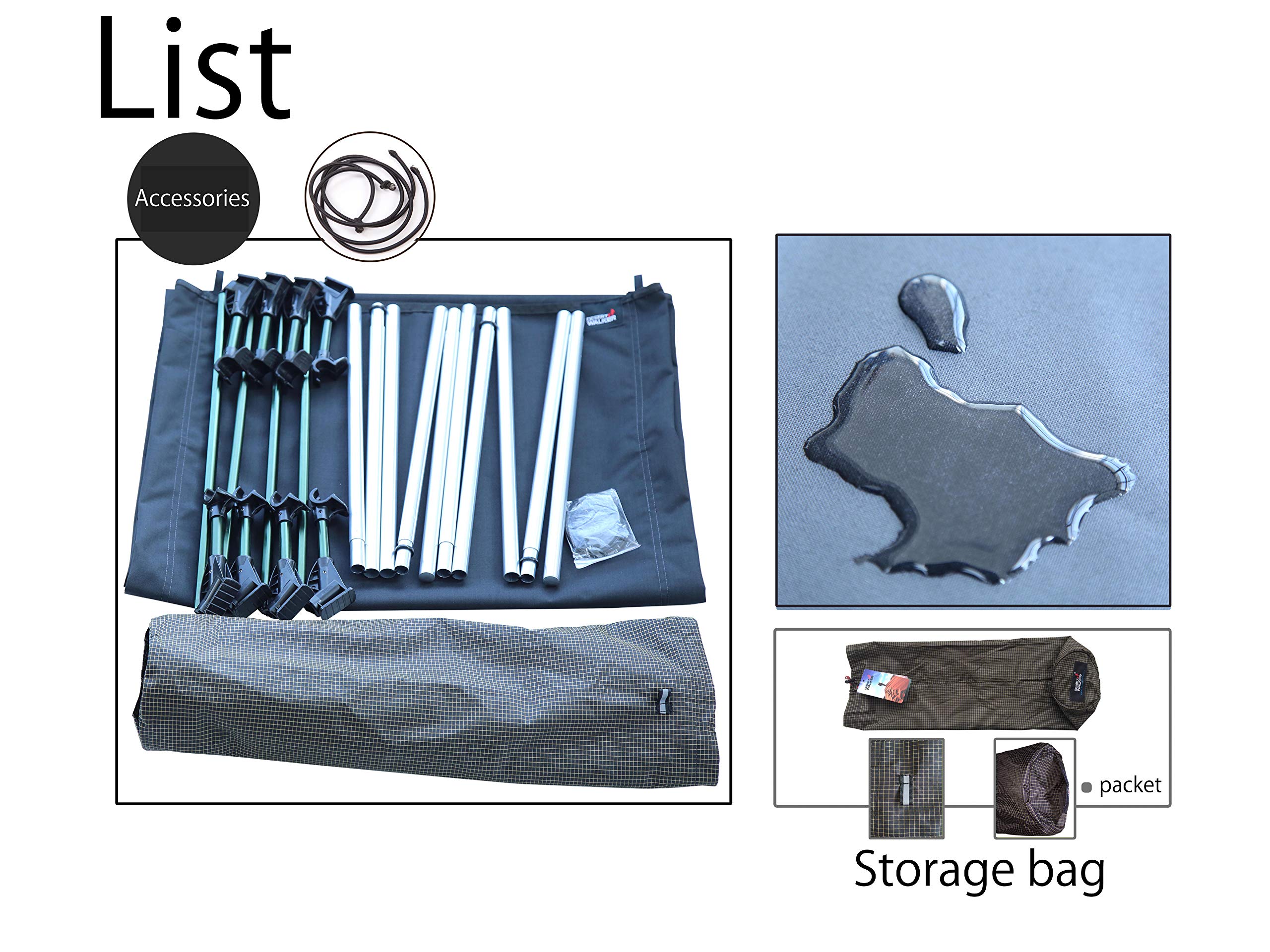 DESERT WALKER Camping cot, Outdoor Bed Ultra Lightweight Bed Folding