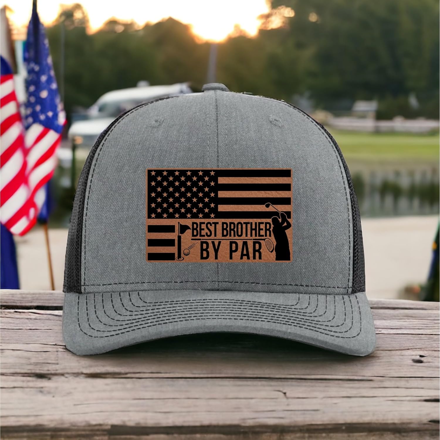 Best Brother by Par - Brother Birthday Gifts from Sister - Funny Golf Hats for Men 2025 - Golfer Gifts - Fathers Day Christmas Birthday Gift for Husband Son - Richardson 112 Trucker Hat