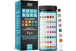 JNW 7-Way Pool Test Strips: Accurate Pool and Spa Water Testing Kit