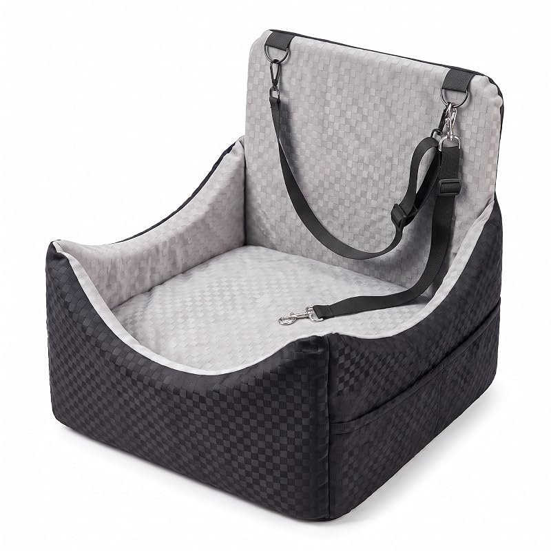 Assento Elevatório para Cães e Gatos com Espuma de Memória WeurGhy, Cinza, até 13,6 kg