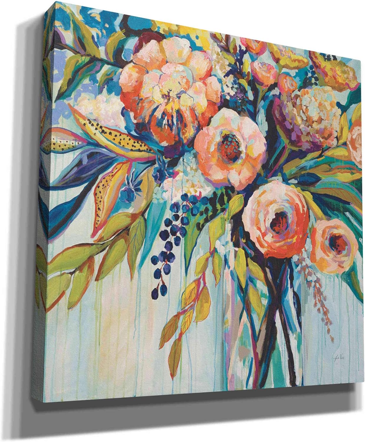 Epic Graffiti "Color Celebration by Jeanette Vertentes, Canvas Wall Art, 12"x12"