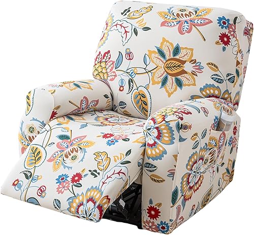 Vista 166 de Eco-Ancheng Fundas reclinables de 4 piezas, fundas para sillas reclinables, fundas elásticas para sofá reclinable, fundas ajustables antideslizantes