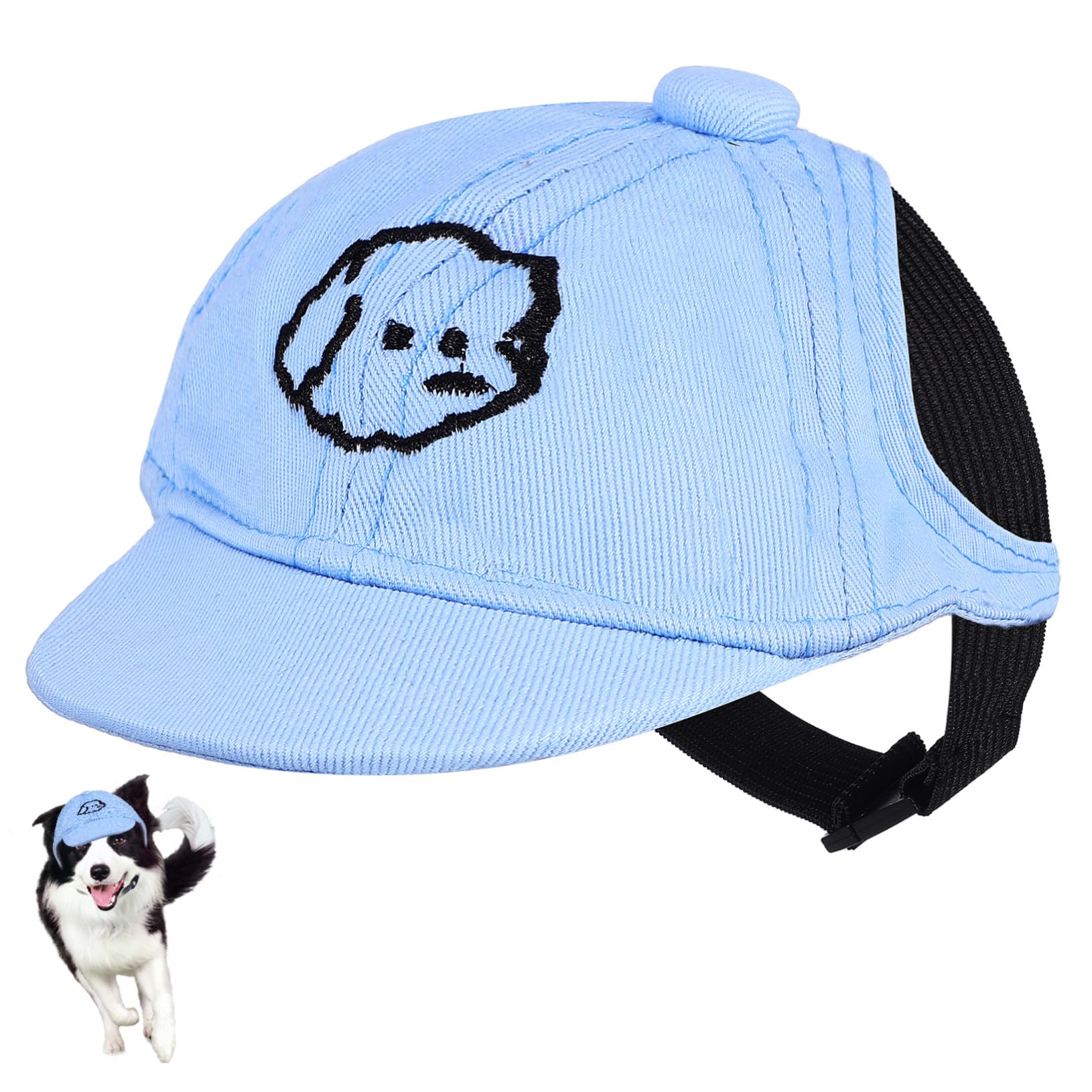 FONDOTIN Dog Sun Hat Cute and Comfortable Baseball Cap for Dogs Soft Material Lightweight and Durable Design for Outdoor Activities and Sun Protection