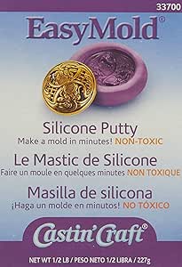 Easy Mold Silicone Molding Putty for Casting and Jewelry Making, 1/2-Pound