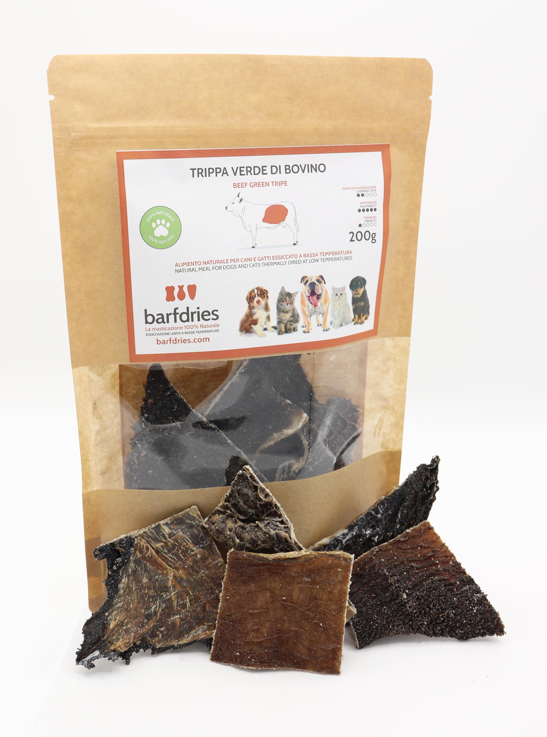 Trippa vert de bovin pour animal difficile solution appétissante saine