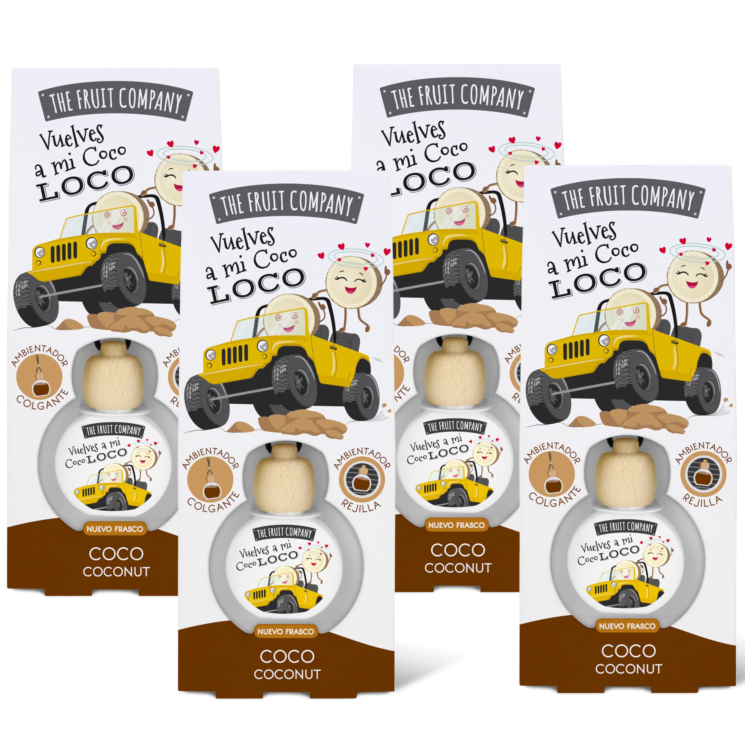 The Fruit Company - Ambientador de coche con Absorbe olores, aroma frutal MELÓN, Pack de 4 unidades — view 7