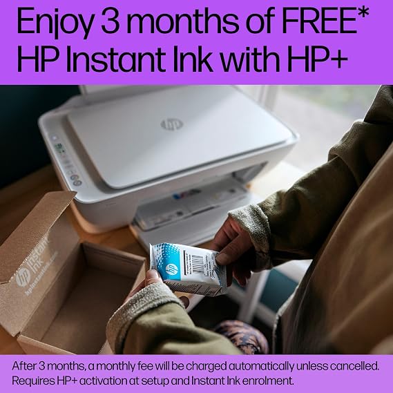 HP DeskJet 2810e All in One Printer | Perfect for Home | Colour | Wireless | Print, Scan & Copy | 3 Months of free Instant Ink | Easy Setup & Reliable Wi-Fi | White