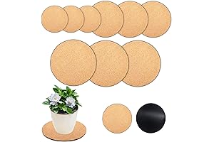 9 Pcs 3 Sizes Cork Circle Plant Coasters