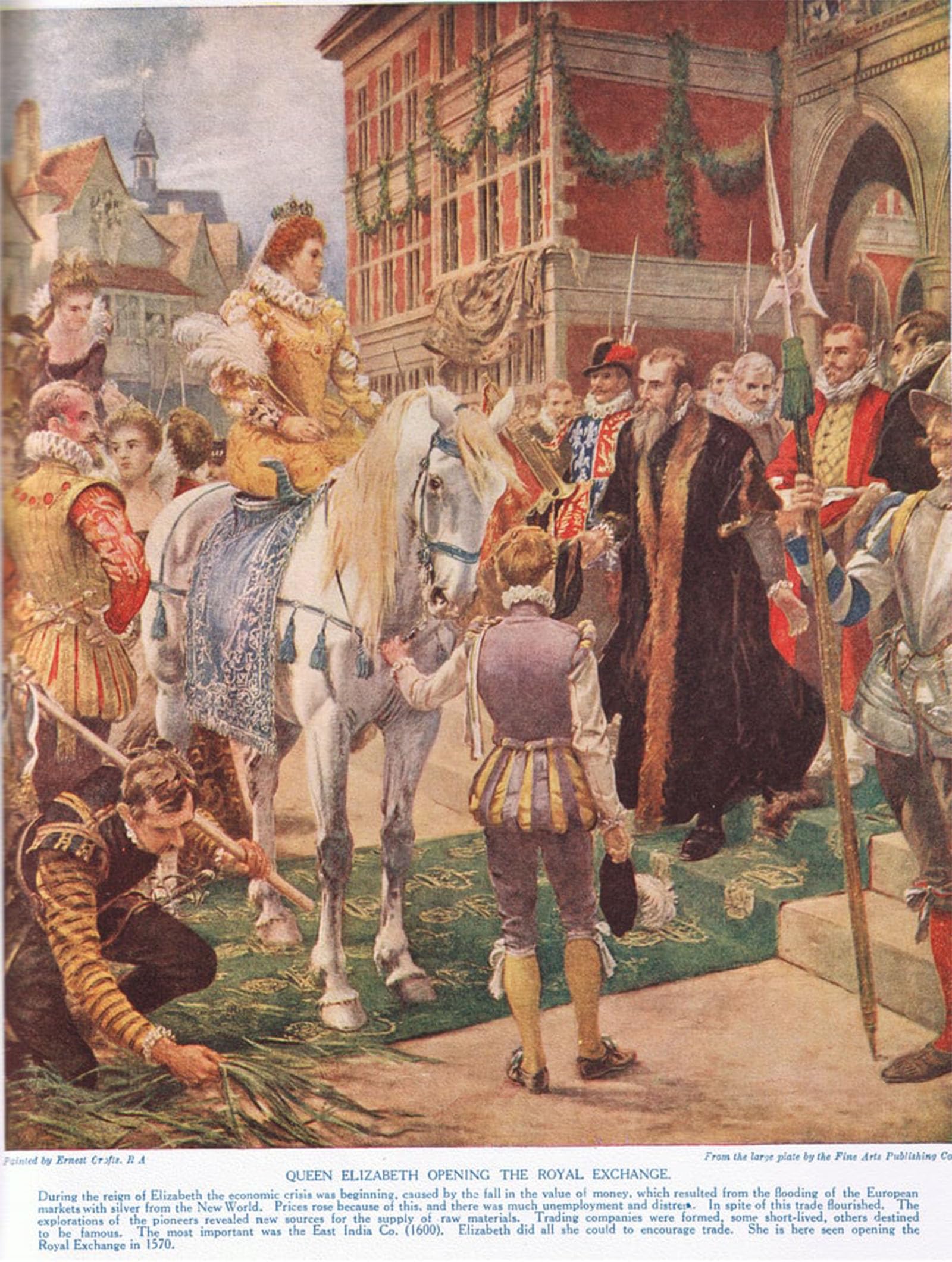 Posteriik No Frame Famous Animal Posters Vintage Picture Queen Elizabeth I Opening The Royal Exchange In By Ernest Crofts Modern Wall Decor For Home Decor 60X90cm
