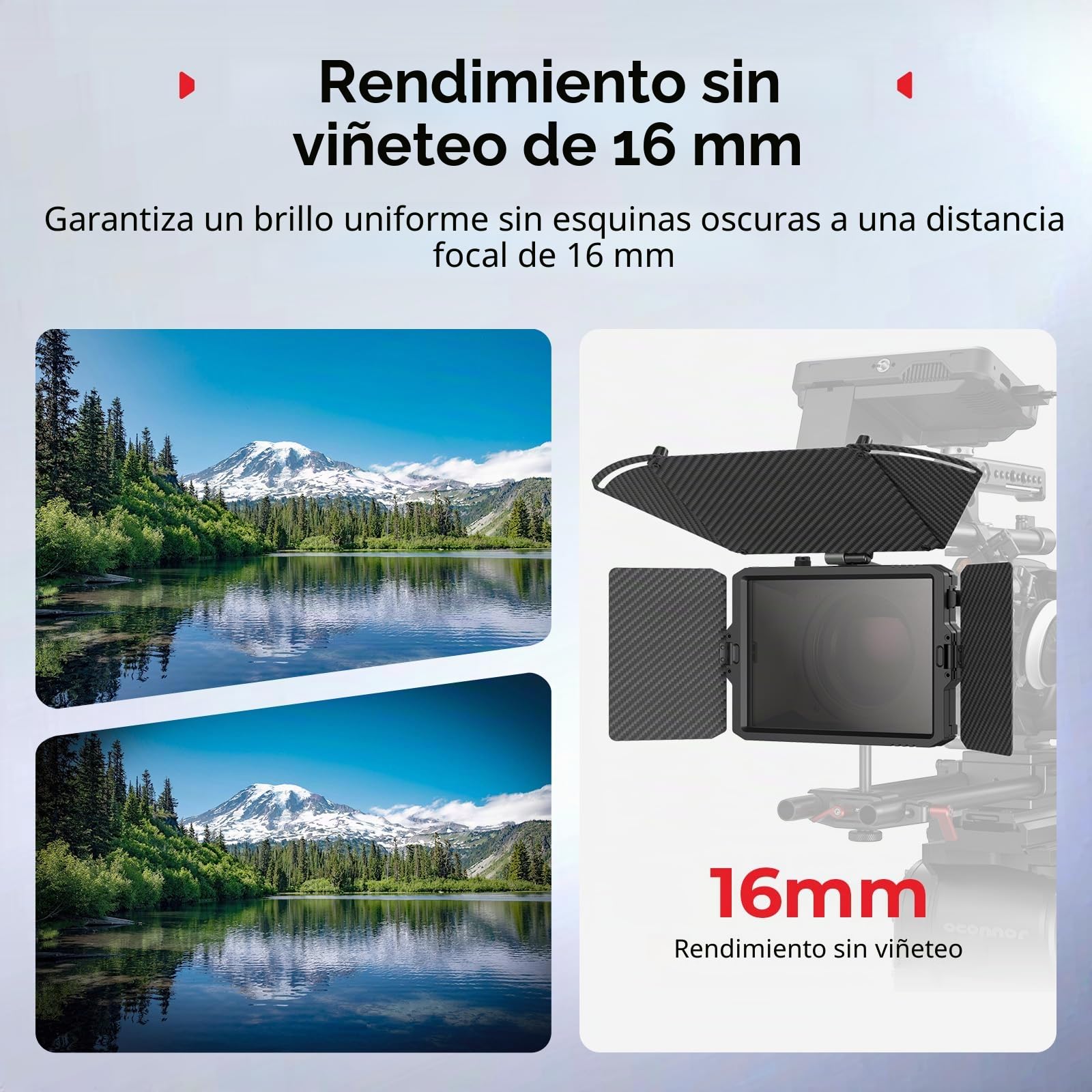 SmallRig Mini Matte Box Pro 3680 Para Cámaras Sin Espejo, Compatible Con Lentes De 67 A 95mm Con Anillos Adaptadores