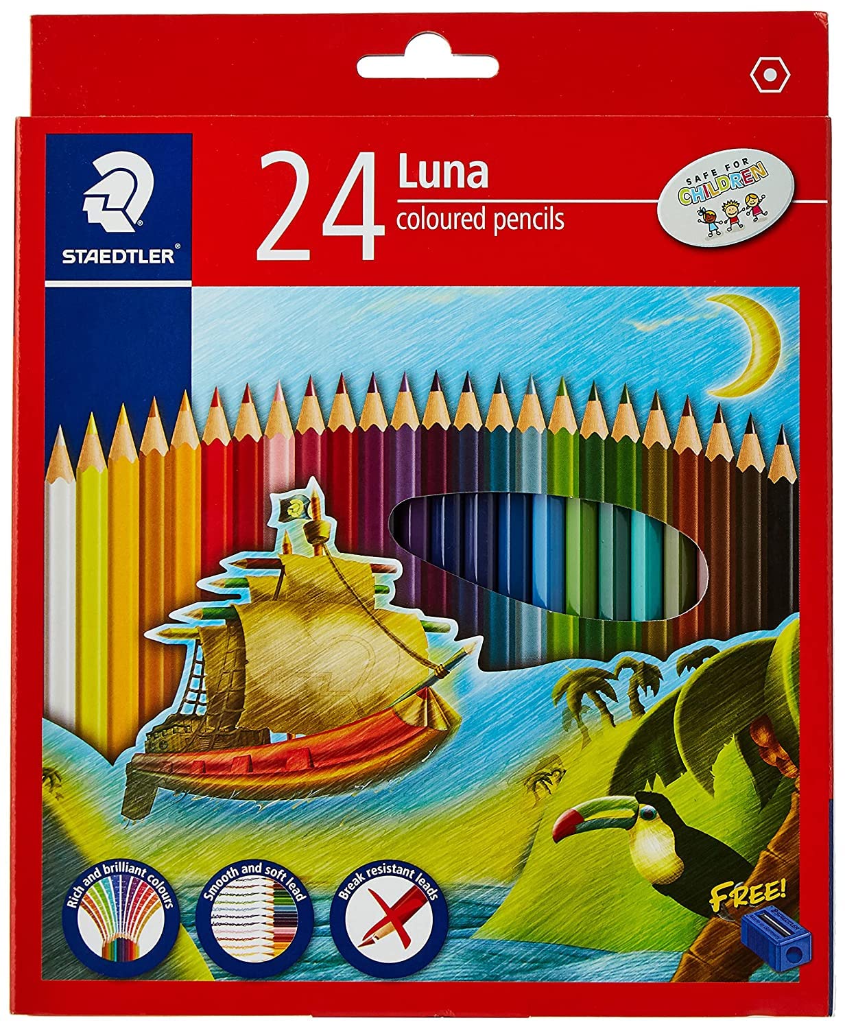Buy Staedtler Luna 24 Colors Coloured Pencil Set With Free Pencil