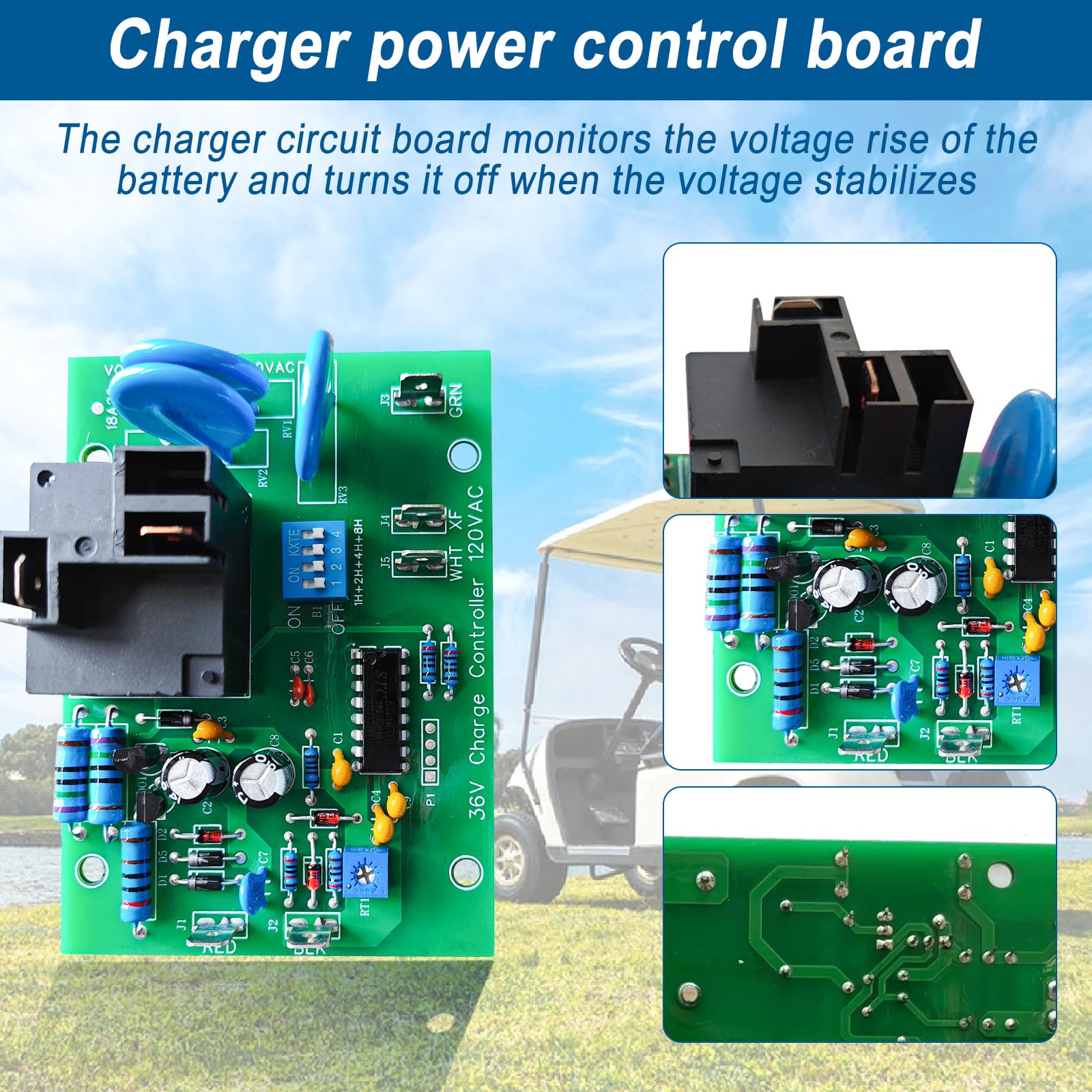 28667G01 Powerwise Charger Board 36-Volt Input& Control for Powerwise Chargers Replacement 28566G01 28566-G01 28566-G03 28126-G01 28667-G01 28126GO3