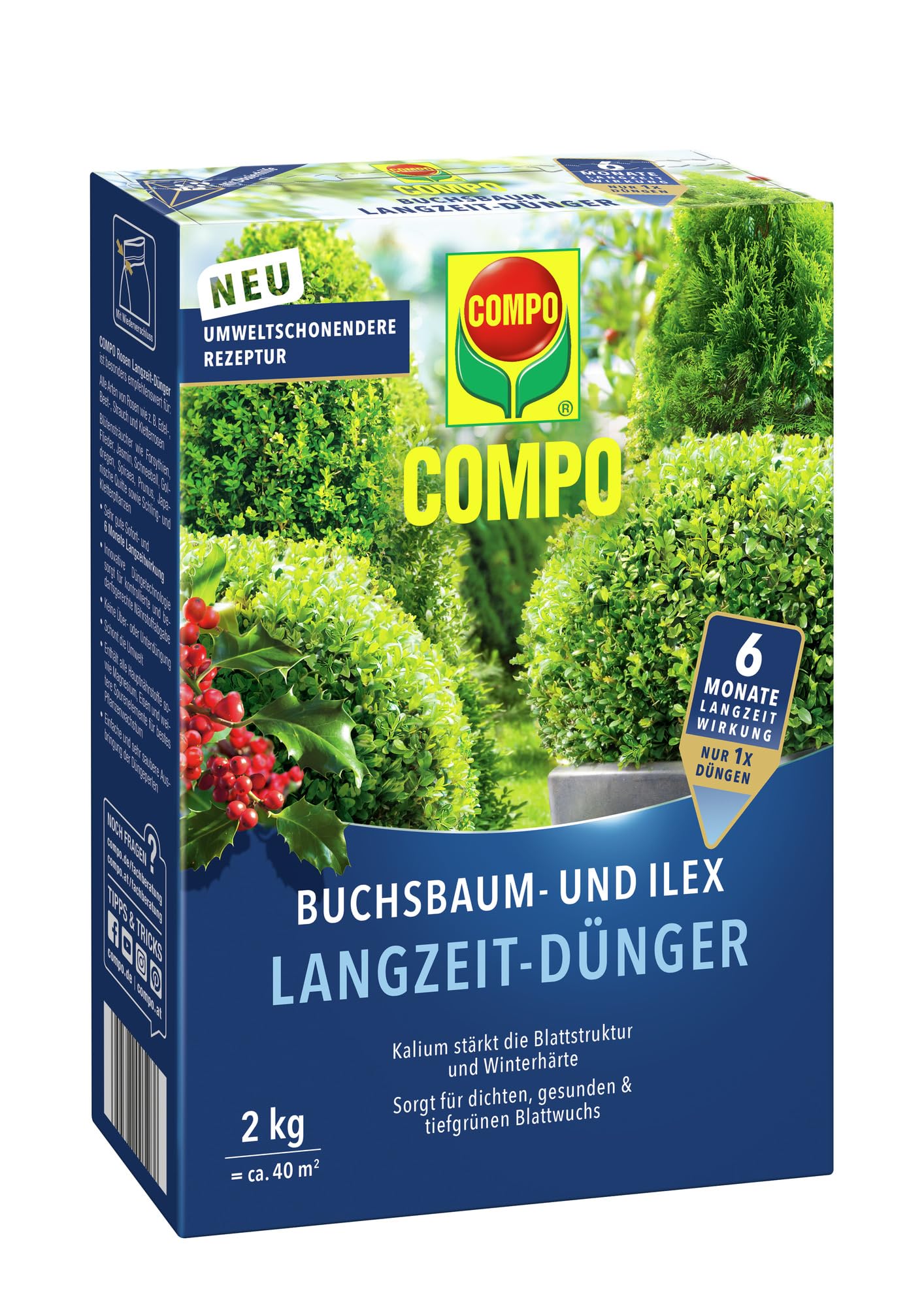 COMPO Buchsbaum- und Ilex Langzeit-Dünger 2kg
