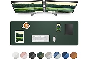 Premium Non-Slip Leather Blotter Desk Pad with Waterproof Surface