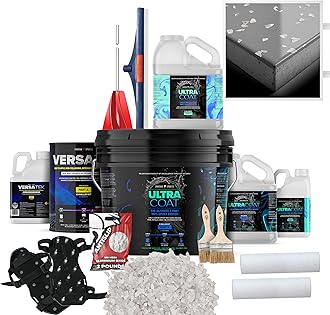 Epoxy Floor Kit for Concrete - USA Made - 2X Thicker, Industrial Grade, Residential & Commercial. 300-400 sq ft or 600 sq ft Kits. Many Styles (Medium Gray with Soapstone Marble Flake, 600 ft²)