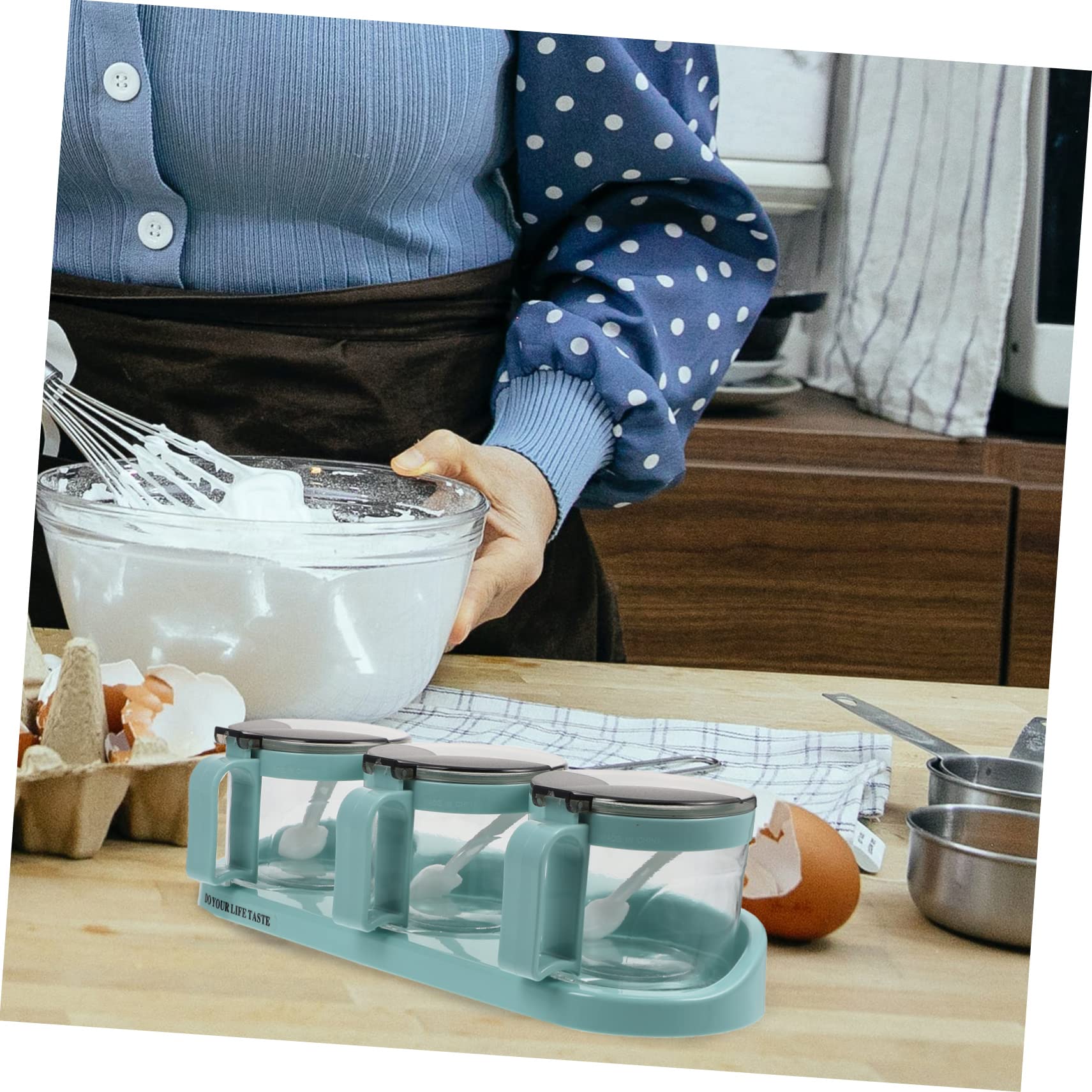 MAGICLULU 1pezzi Scatola Per Condimenti in Vetro Barattolo Per Spezie Da Uso Domestico Contenitore Per Spezie Durevole Adatto Per Conservare Pepe in Polvere
