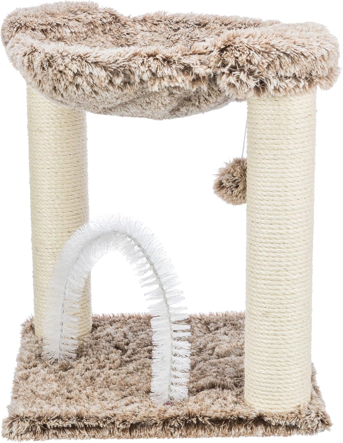 TRIXIE Adra Cat Tree with Brush, Scratching Posts, Hammock, Dangling Cat Toy