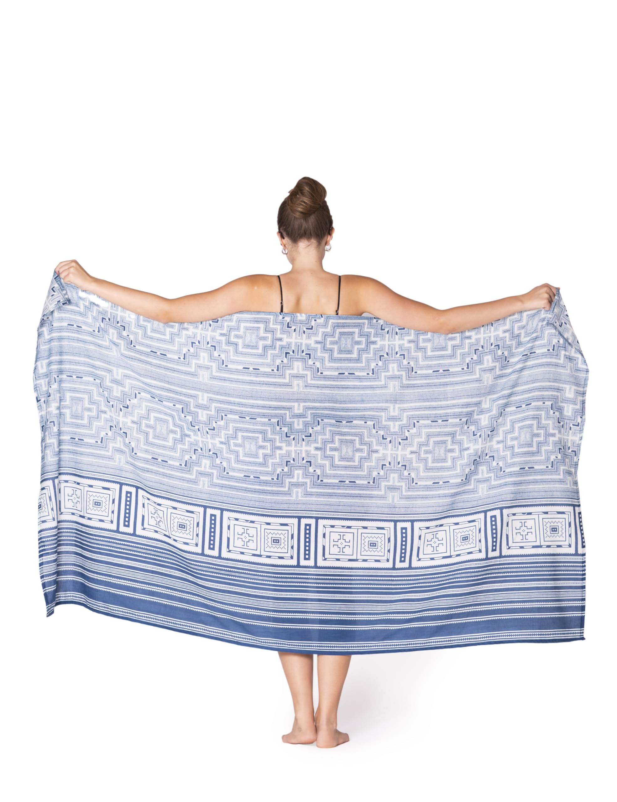 PANASIAM Sarong Indigo Tribal Stripe, 188x100cm