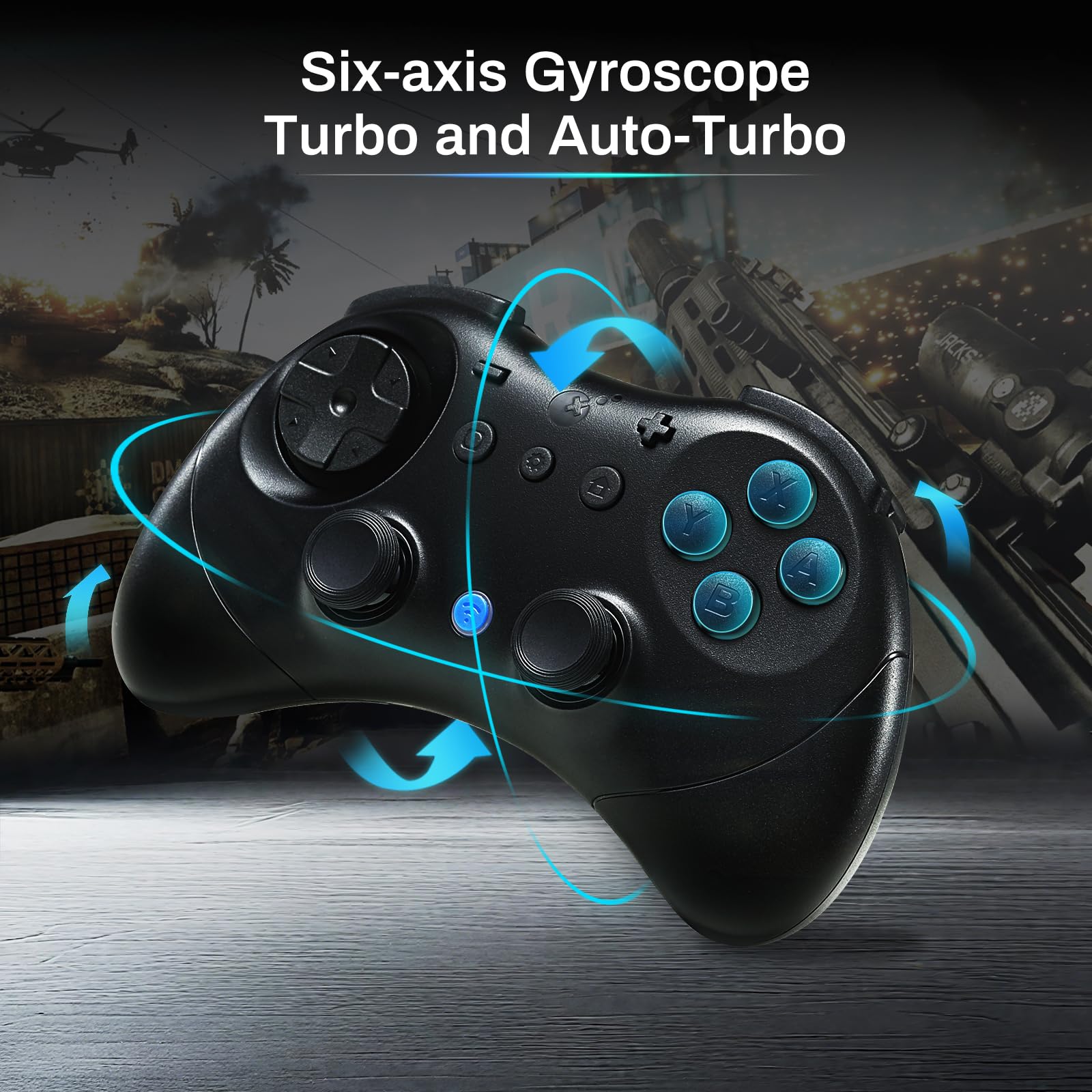 GuliKit Elves 2 Mando Inalámbrico para Switch/Switch 2/Windows PC/Android/iOS, Joysticks de Efecto Hall, 1000Hz Cableado, 730Hz Bluetooth, Wake-Up Switch1/2, Vibración Dual, Giroscopio, Turbo - Negro