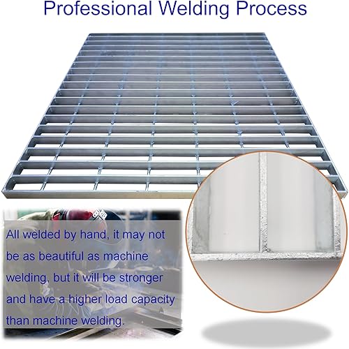 Miniatura 4 de Rejilla de drenaje de hierro fundido, cubierta de drenaje de 28 x 28 pulgadas, rejilla de canal clase B125, rejilla de alcantarillado duradera y