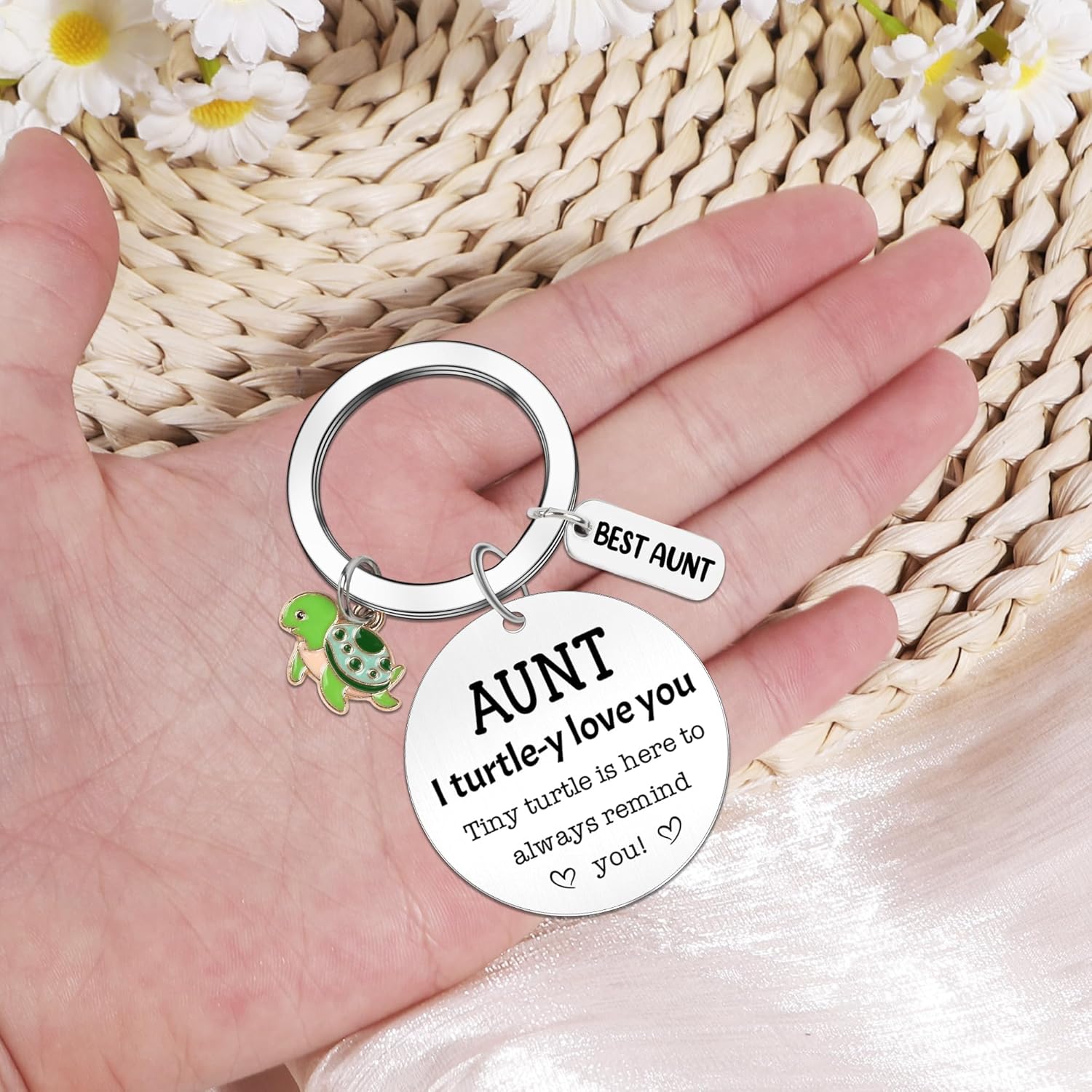 Cute Keychain for Women, Key Chains for Aunt Godmother Girls, Birthday Gifts Christmas Stocking Stuffer - Image 4
