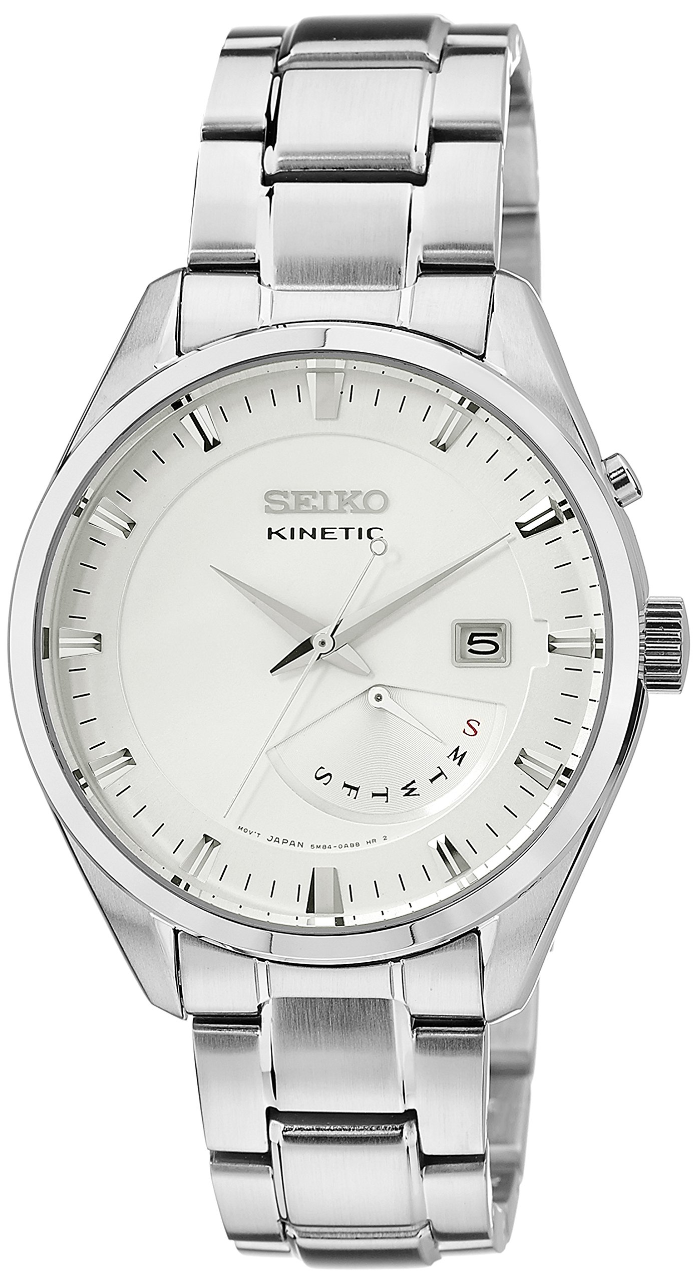 seiko mens watch white face