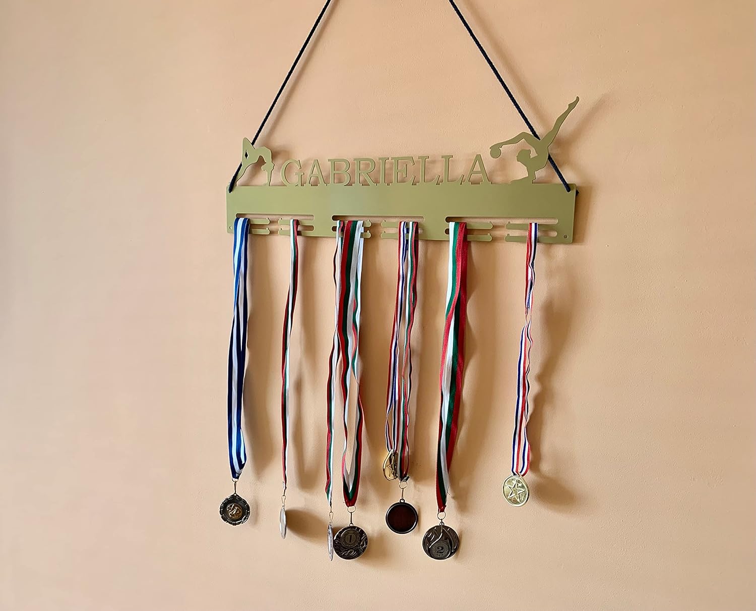 Personalized Medal Holders, Custom Metal Display Rack for Awards, Medal Hanger Monogram, Sports Hanger, Gymnastics, Running Marathon, Runner, Ice Hockey, Baseball, Gift for Boys Girls, Any Sport