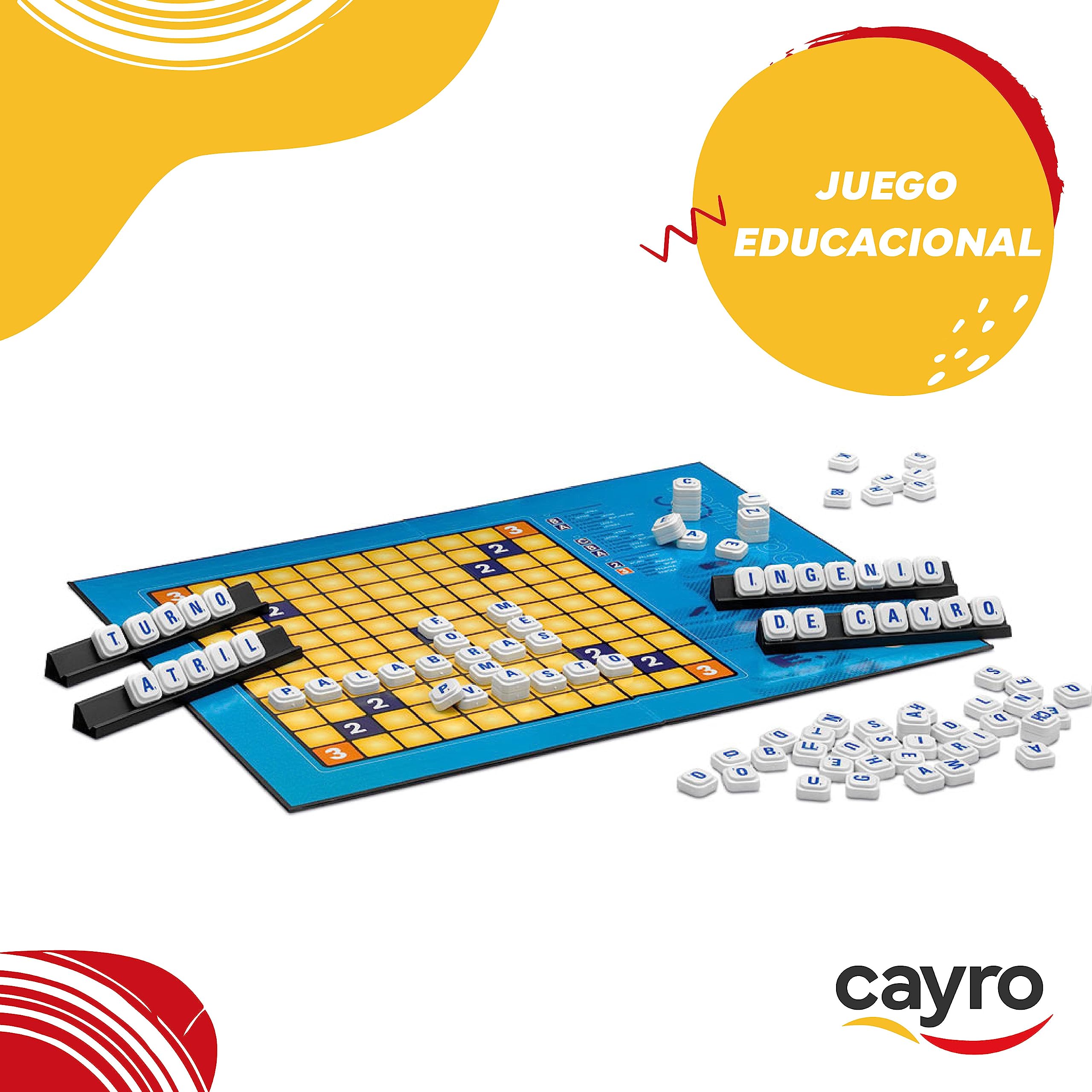 Cayro - Juego De Tablero 3D - Multicolor - Desafía Tu Mente con Formapalabras - Divertido Y Educativo - Juego De Mesa - Mejora Tu Vocabulario Y Ortografía - Aprende Mientras Te Diviertes