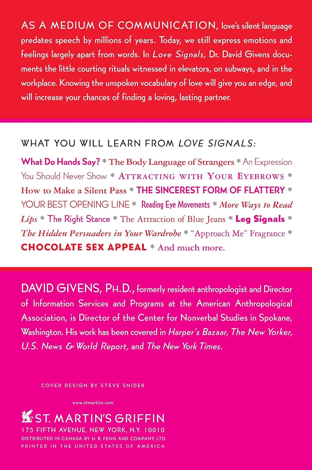 Love Signals: A Practical Field Guide to the Body Language of Courtship