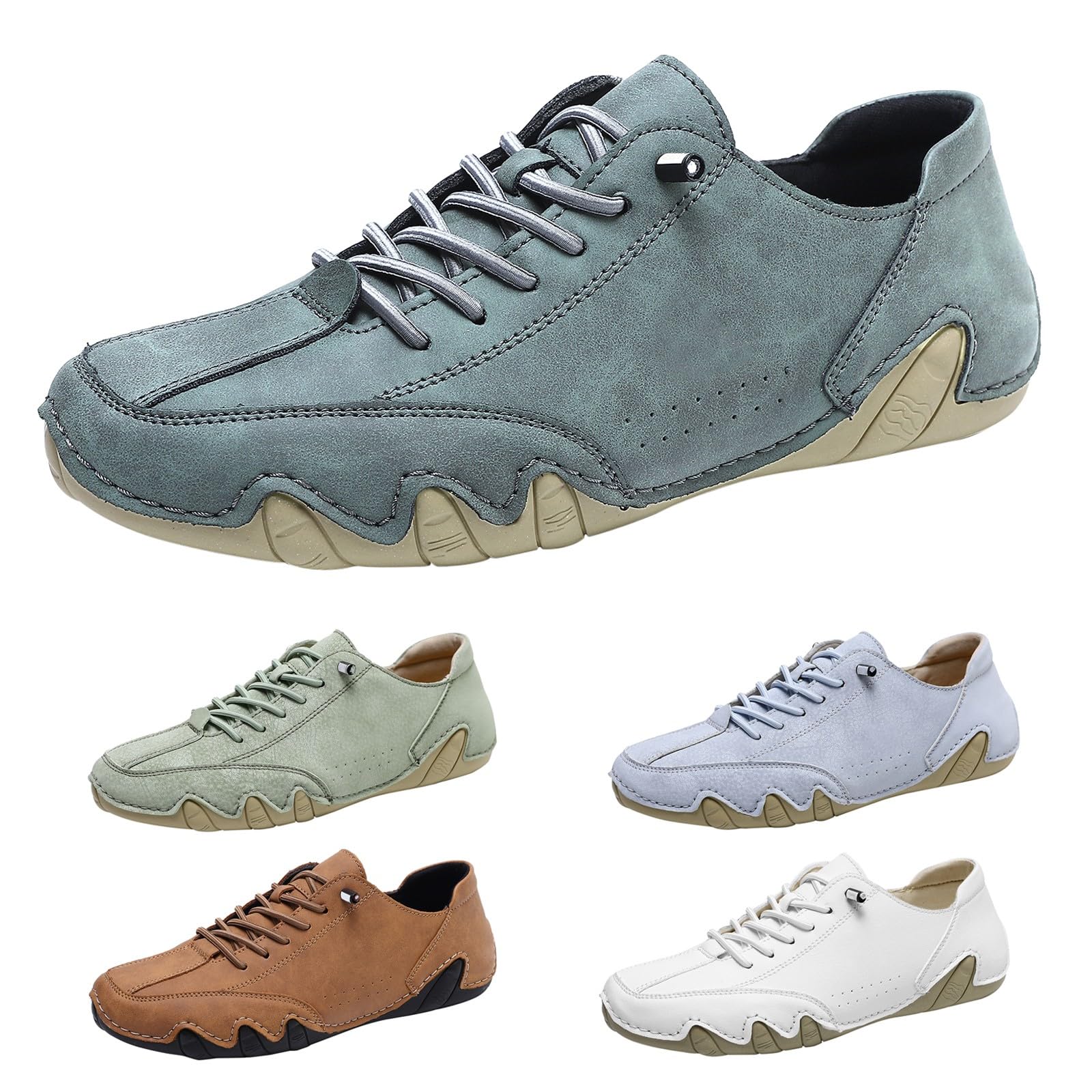 Orthopädische Leichtgewichts rutschfest, Barfußschuhe Damen Große Größe Casual Barfussschuhe Hochwertige Sneaker Leder Sportschuhe Fashion Pumps Schuhe Einkaufen Liebespaar Reise Schuhe Schnürschuhe