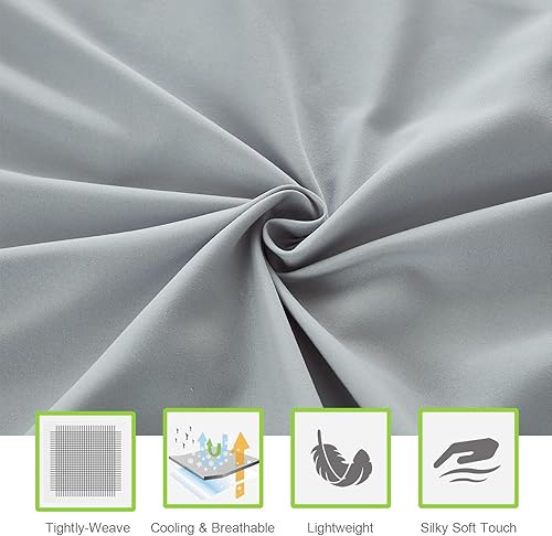 Miniatura 4 de ILAVANDE Juego de sábanas tamaño Queen de 4 piezas, juego de sábanas de microfibra súper suaves de lujo de la serie 1800, sin arrugas y