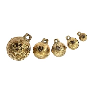 AYECEHI 5Pack Pet Bell Dog Collar Bells??� Vintage Brass Cat Collar Bells ??�Pet Anti-Lost Bells