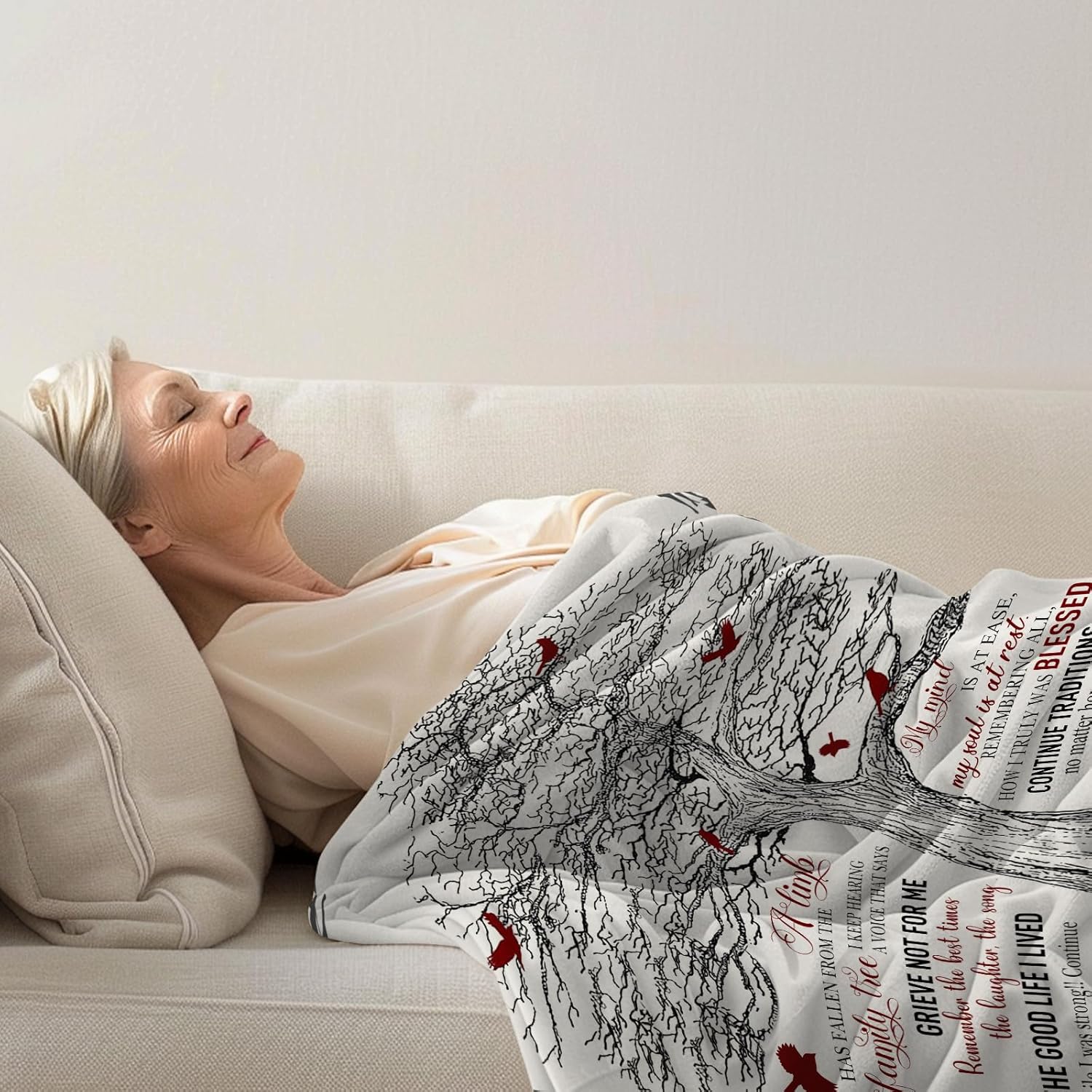 Bereavement Gifts Blanket Sympathy Gift Memorial Gifts - in Memory of Loved One, Condolences Gift, in Loving Memory Blankets, Memorial Gifts for Loss of Mom Dad Grandma Grandpa Pet 60" x 50" - Image 5