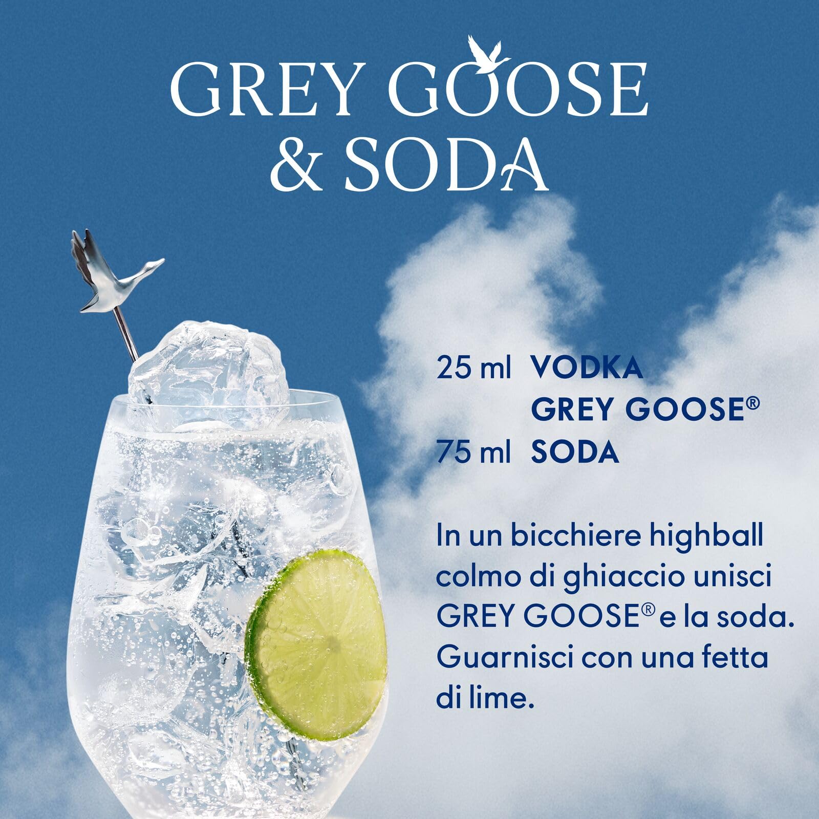 GREY GOOSE Premium French Vodka, Vol. 40%, 150 cl / 1,5 l, pregiata vodka francese creata dal migliore grano monorigine francese e acqua sorgiva