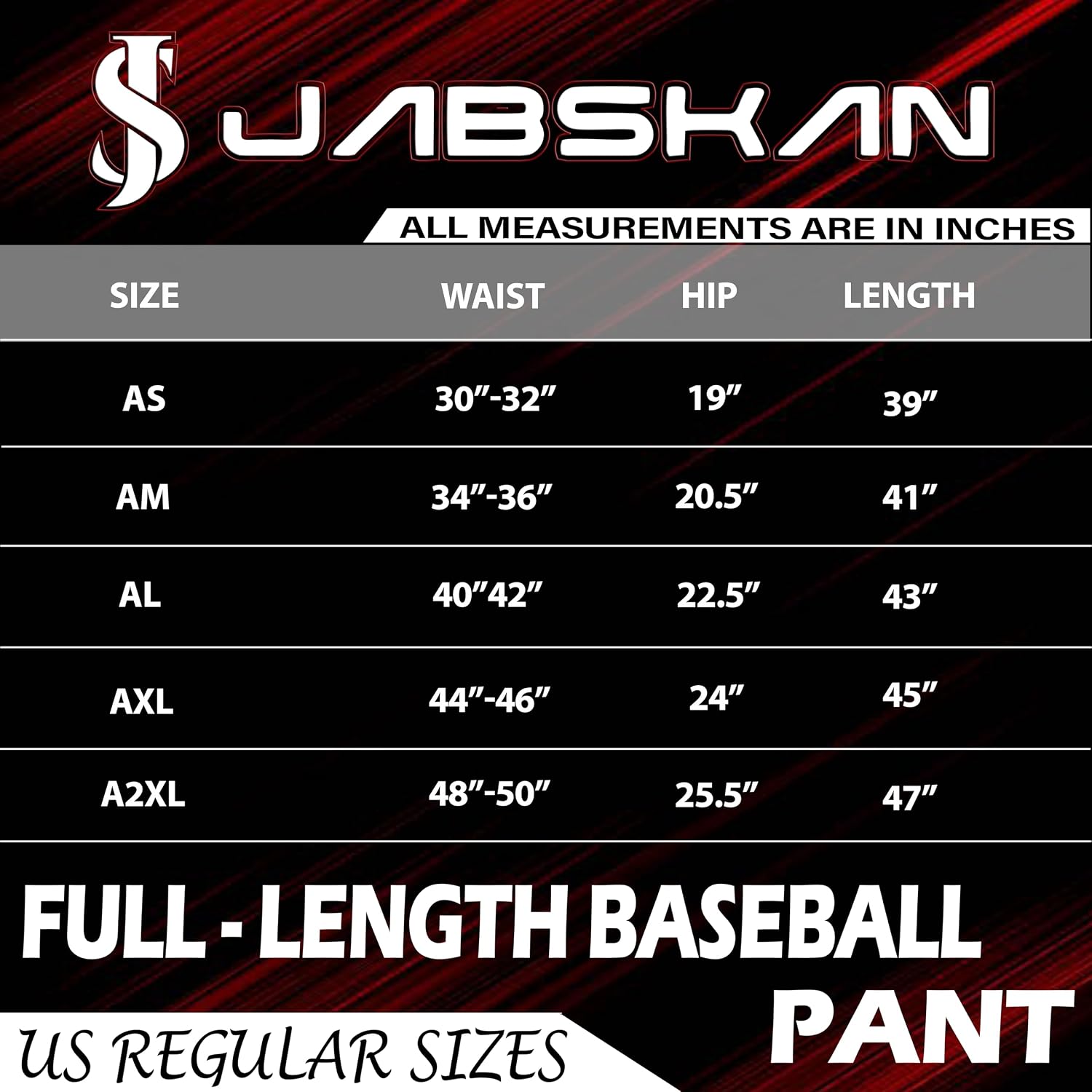Men’s Full Length Baseball Pants – Durable Double-Knit Open Bottom Style AS to AXL