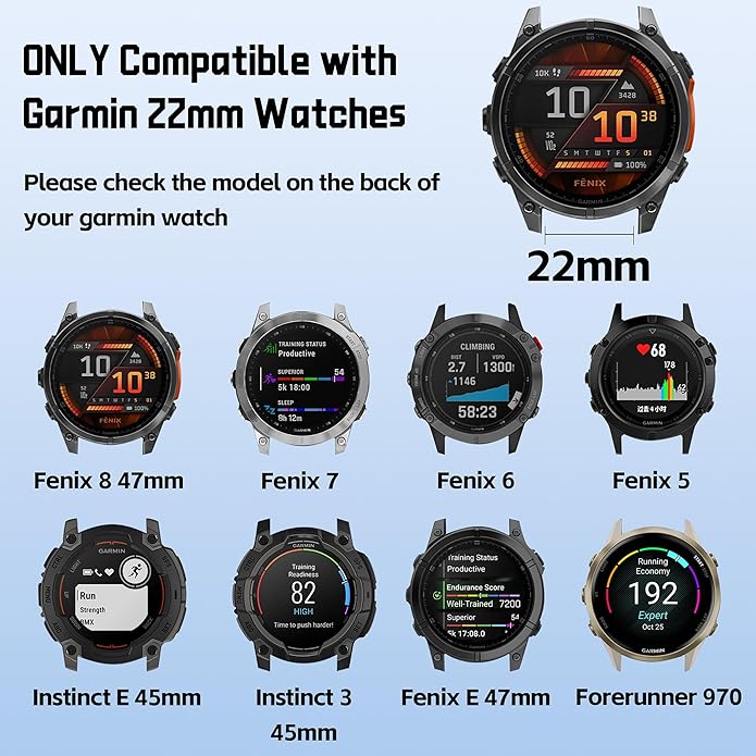 Correa Laband 22mm trenzada magnética para Garmin Fenix 8 47mm miniatura 4