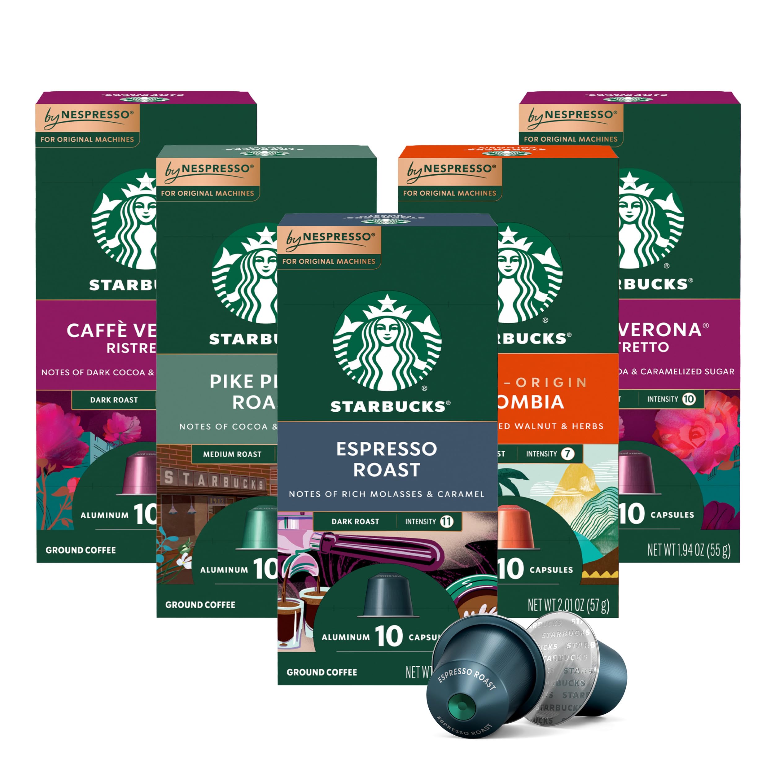 by Nespresso Original, Intense Variety Pack, 50-count