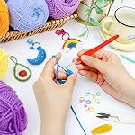 20 Large Acrylic Yarn Skeins-105 PCS Crochet Kit with Hooks Set, Premium Bundle Includes 2000 Yards Yarn Balls, Needles, Accessories, Ideal Starter Pack for Kids Adults Beginner Professionals