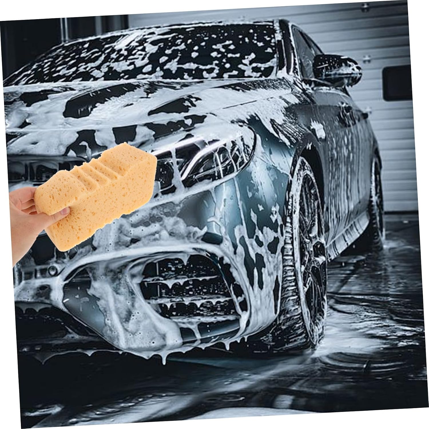Car Wash Sponges 2 Pack Large Non Scratch Car Cleaning Dishes Kitchen Bathroom Cleaning Sponges