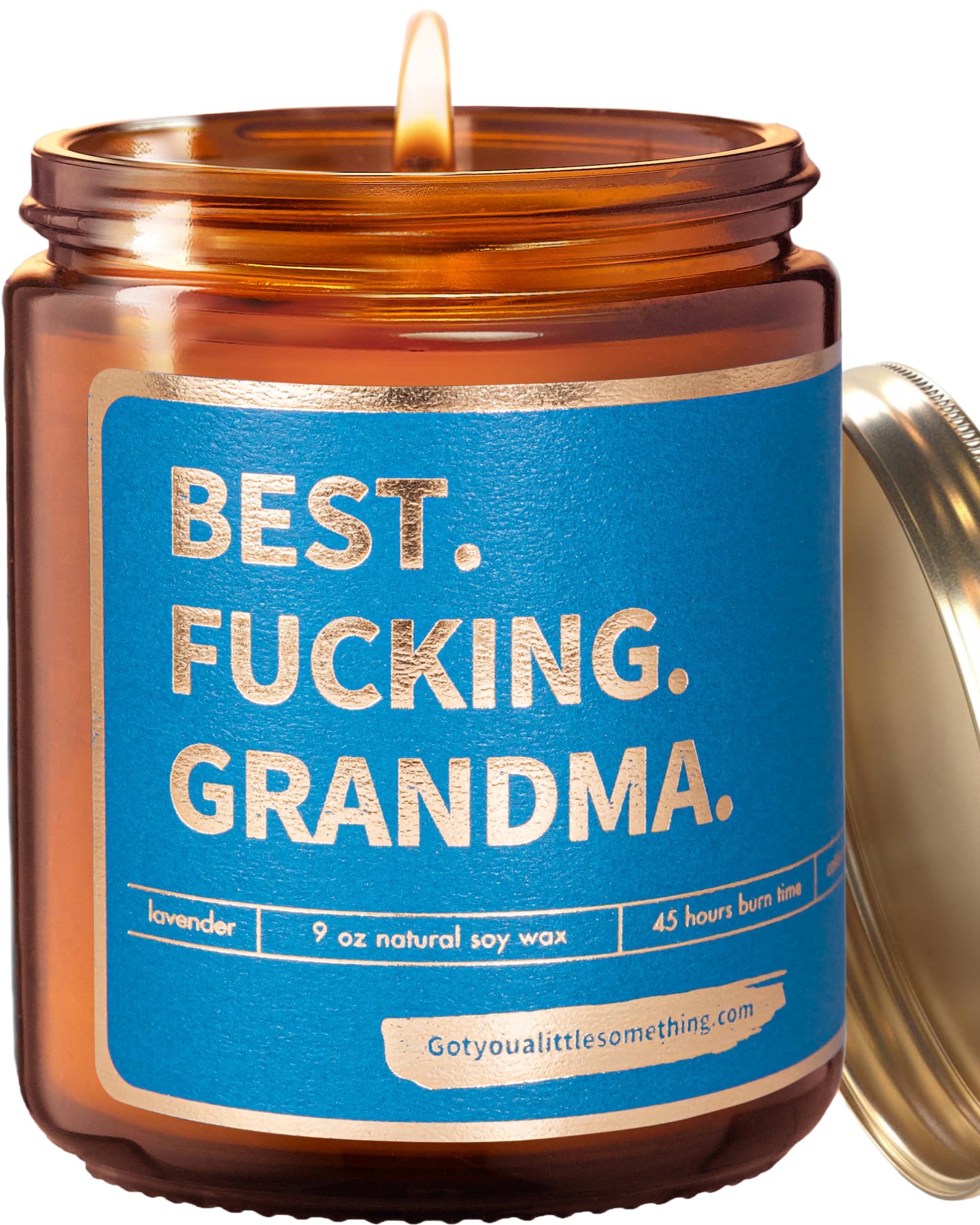 Grandma Gifts from Grandkids - Lavender Vanilla Scented Candle - Funny Birthday Present for Grandma from Grandson Granddaughter Grandchild | Gift Idea for Grandmother Nana Gigi Granny for Christmas