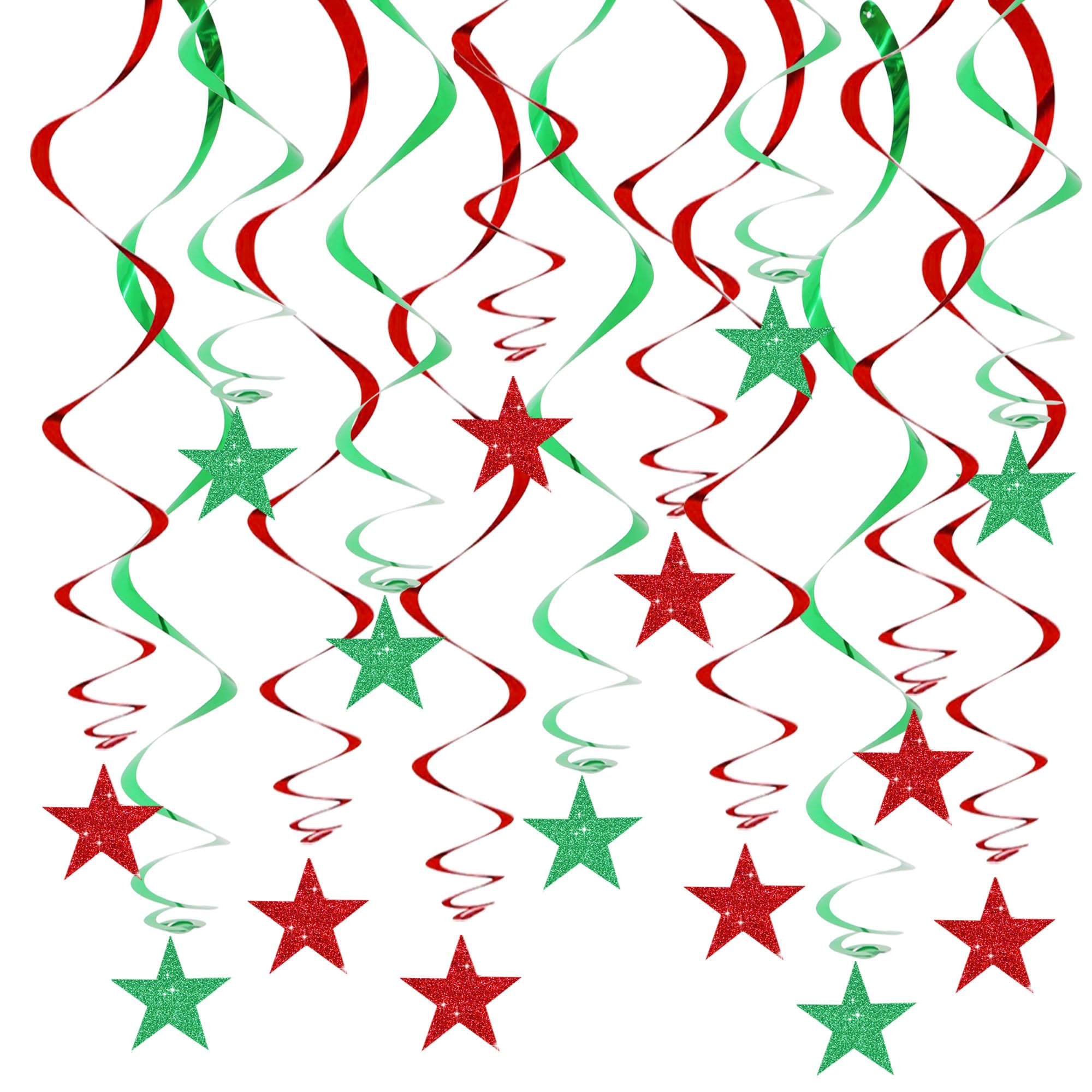 Silver Star Party Decorations - 15 Swirls -32