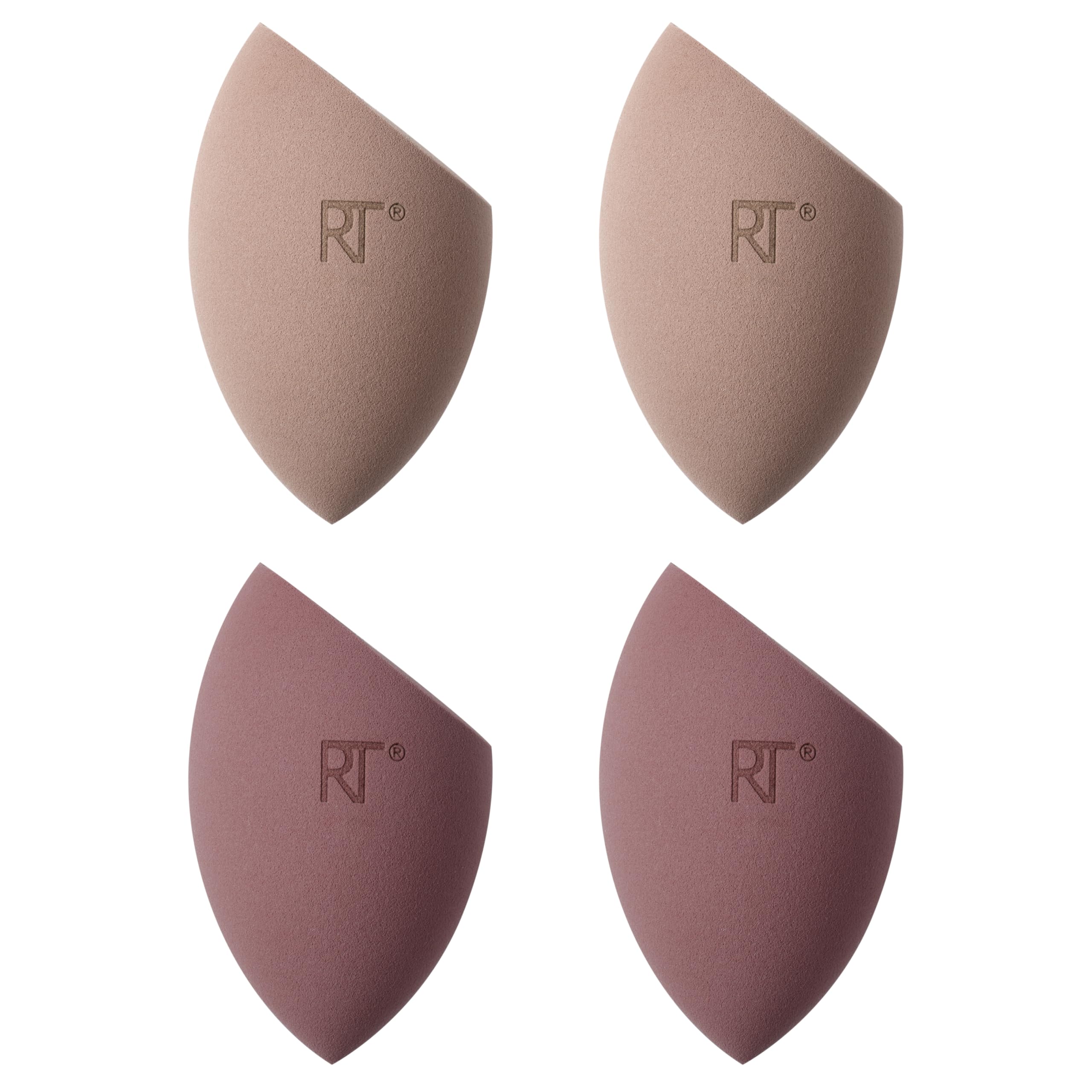 Real Techniques New Nudes 2.0 Bare Finish Makeup Sponge 4-Pack, Makeup Blending Sponges for Liquid & Cream Foundation, Skin Tints & Illuminators, Cruelty-Free
