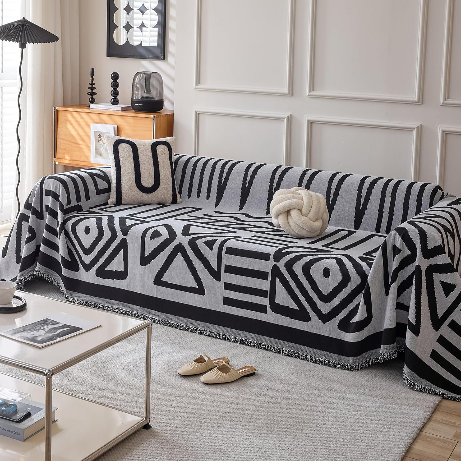 VanderHOME Sofadecke Chenille 180x260cm - Couchschutz Gegen Haustiere & Kinder