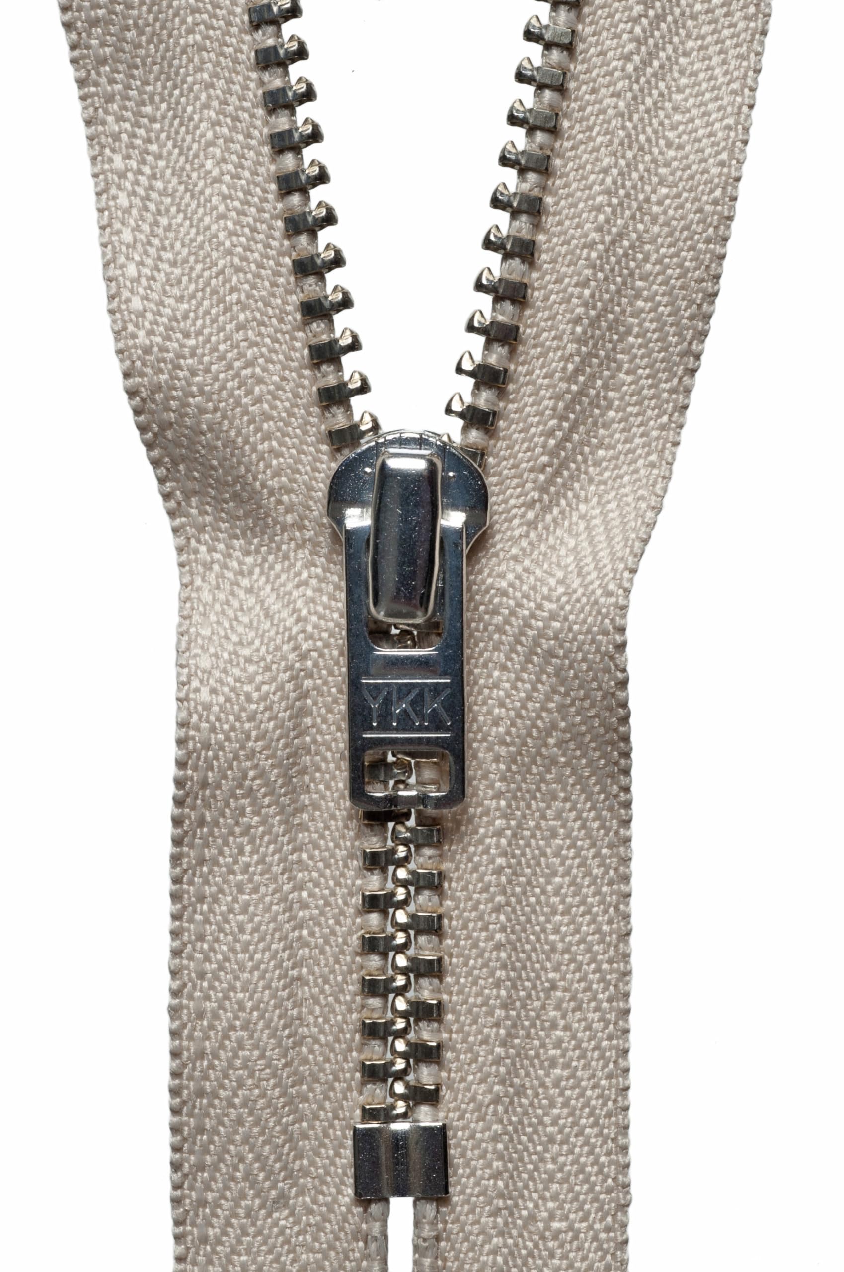 Ykk No. 572 Beige Auto Lock Zip, 18 Cm Length