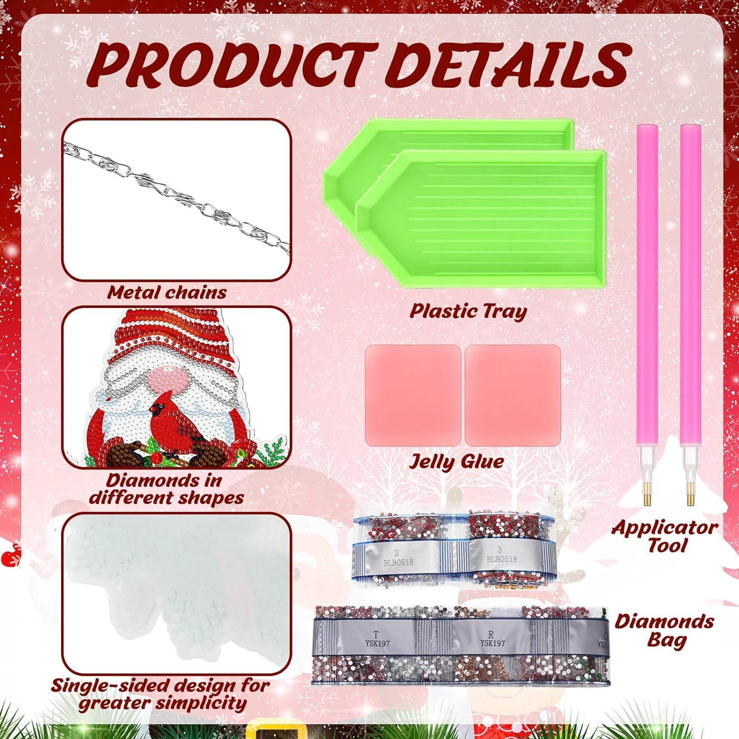 Alluring 5D DIY Diamond Painting Kranz – Diamantbilder Set Für Weihnachtsdekoration & Wand