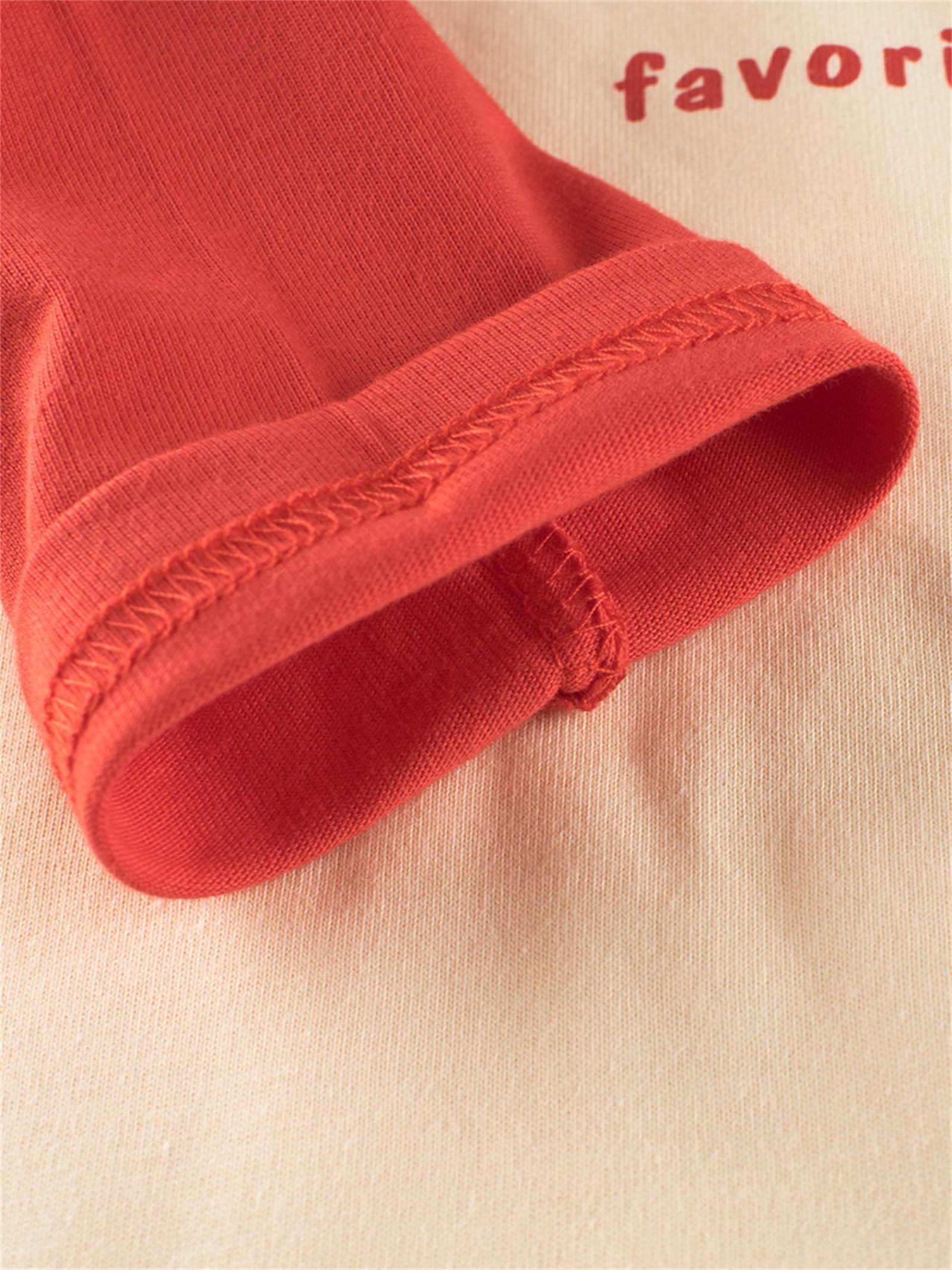 Toddler Baby Girls Crewneck Blouses Tops T-Shrits Cotton Cute Rabbit Long Sleeve Color Block Tee Tops for Infants (Red,90/18-24 M,Unisex,Big Kid,US,Age,18 Months,24 Months)