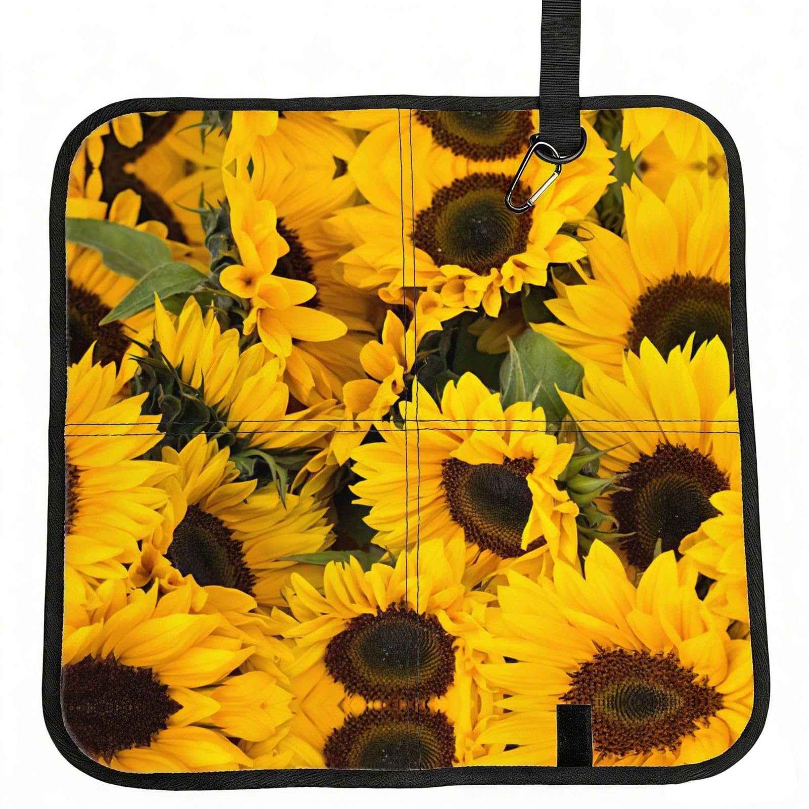 SDEGTHO Sunflower 1 Print Padded Seat Pad Folding Cushion Waterproof Bench Mat Portable Outdoor Rest Mat 15.8"